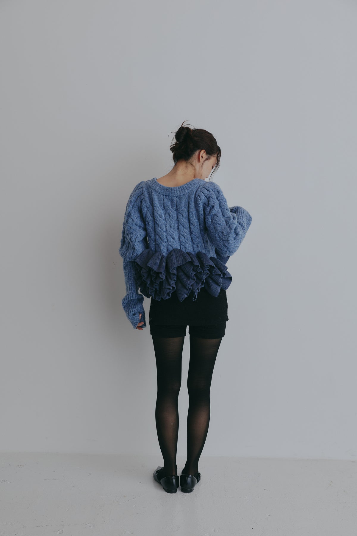 corsage knit cardigan