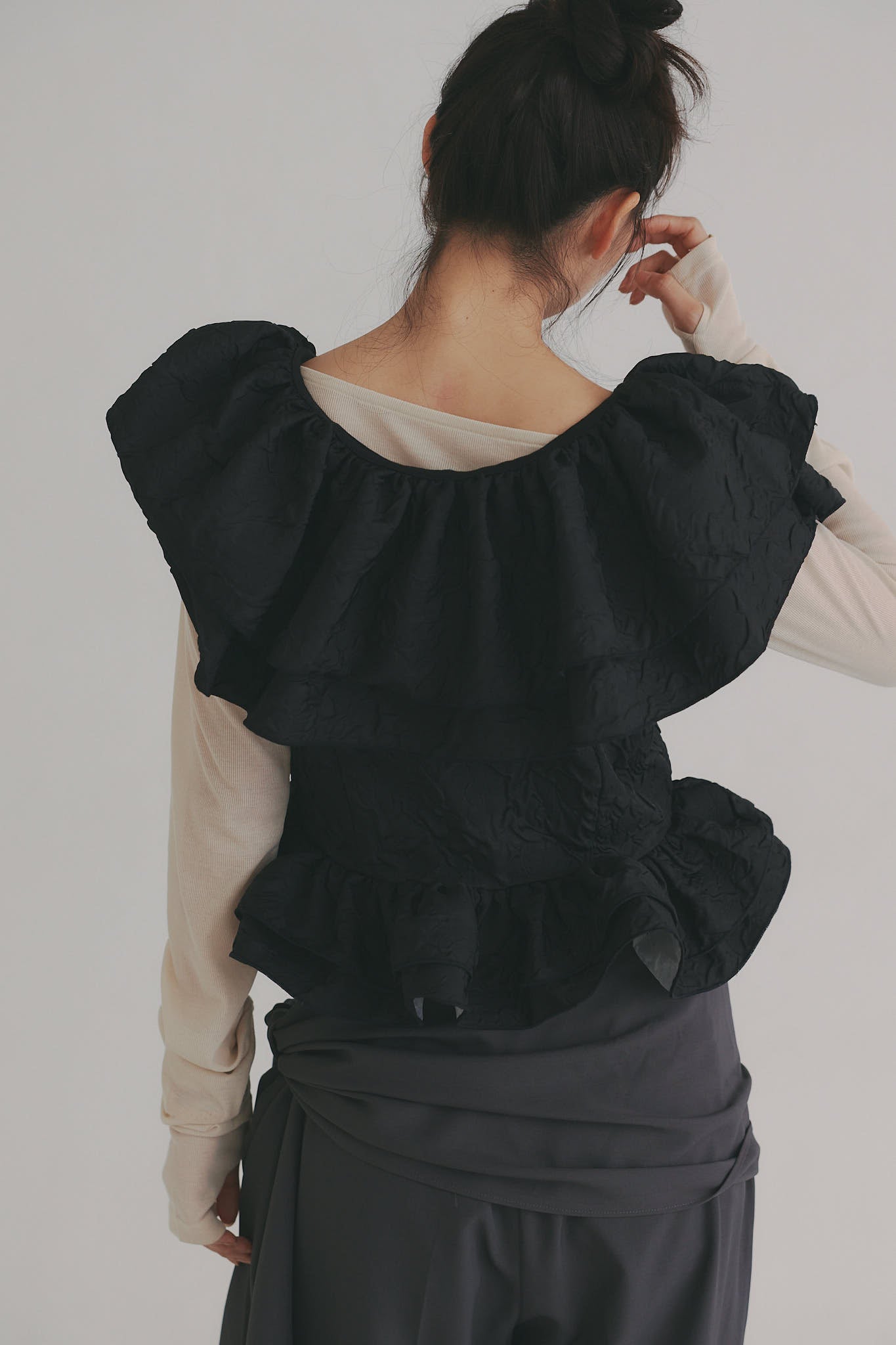 jacquard layered tops