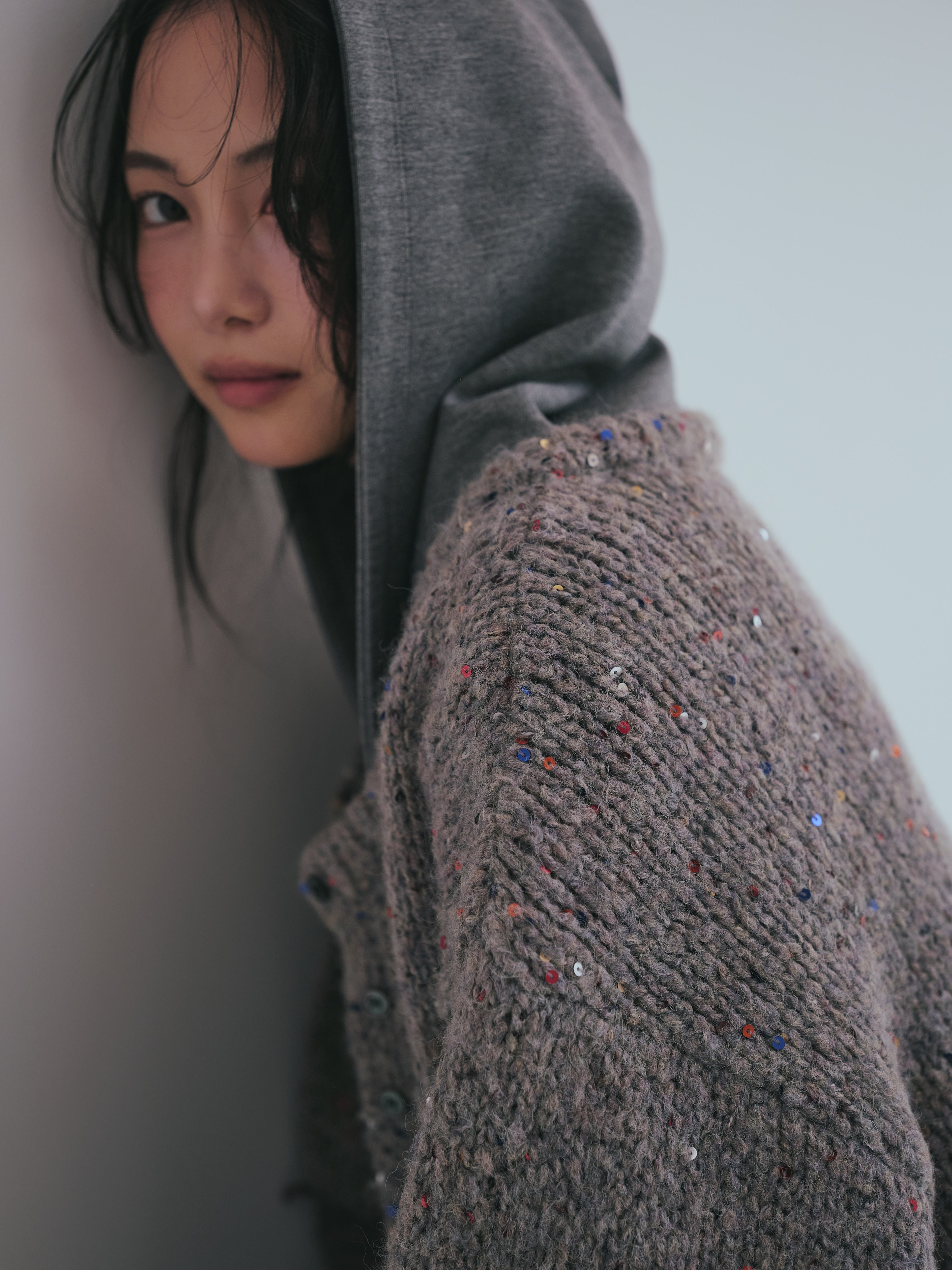 sweat hoodie lady one-piece