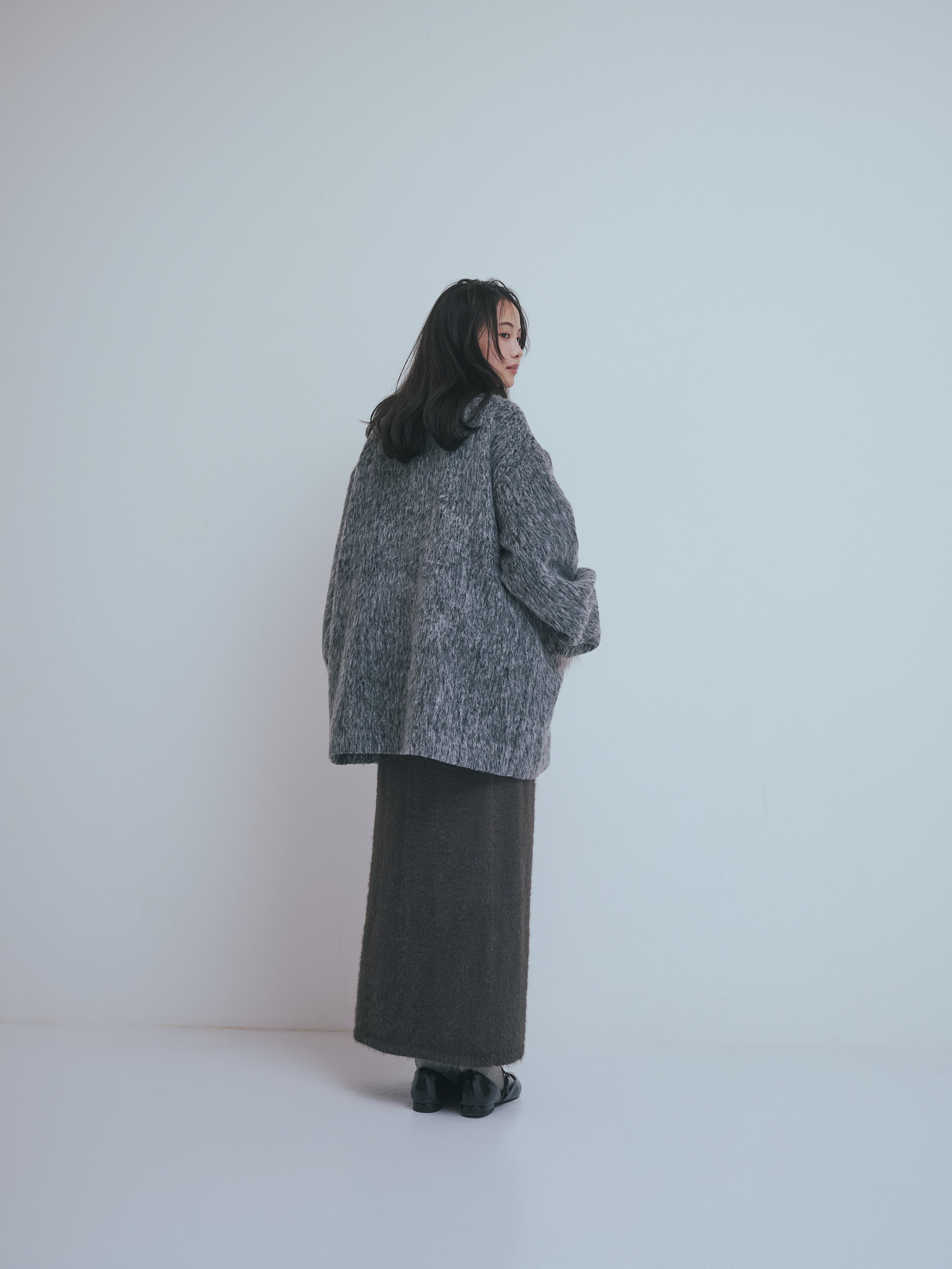 shaggy studs coat jacket