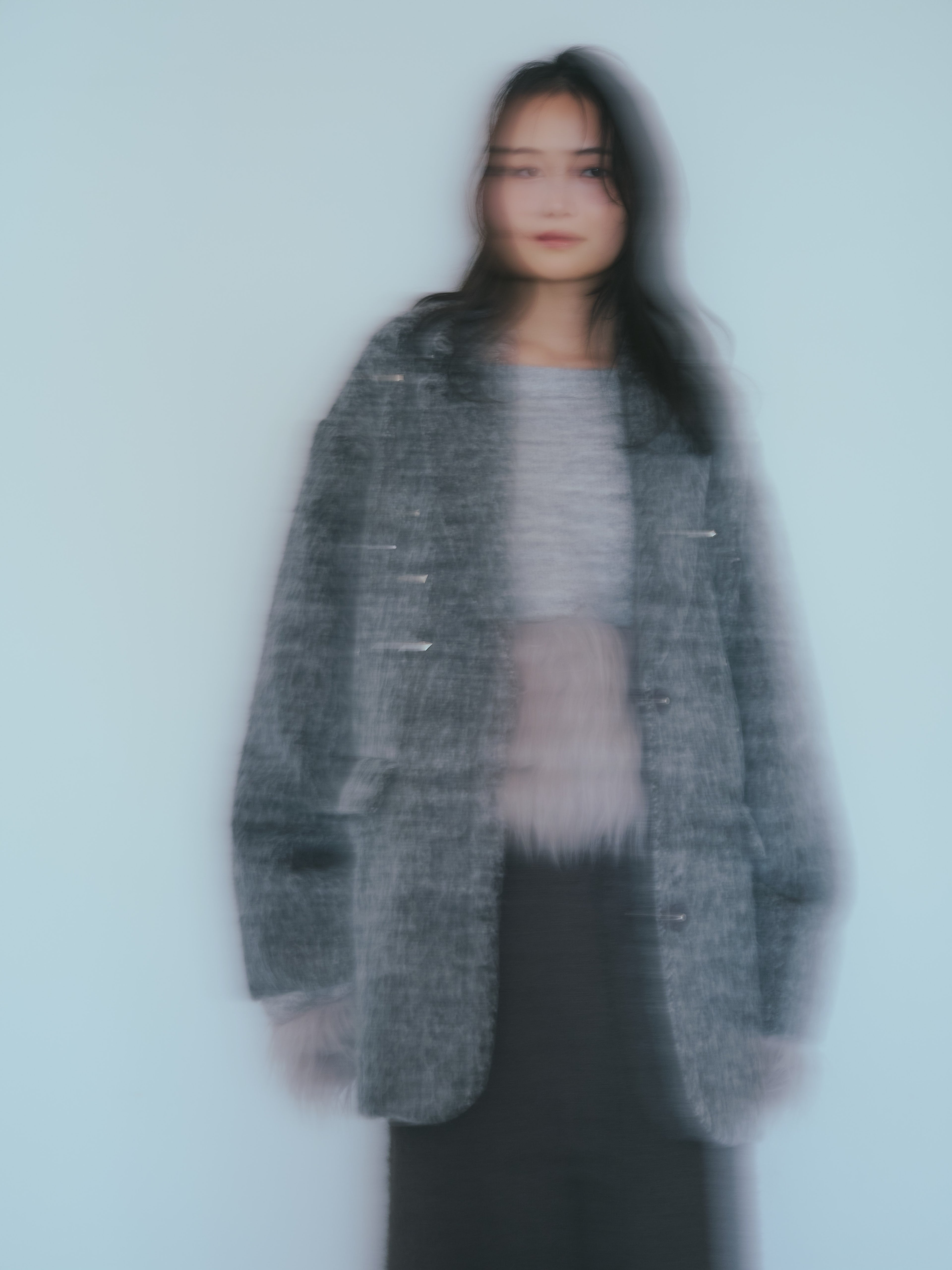 shaggy studs coat jacket