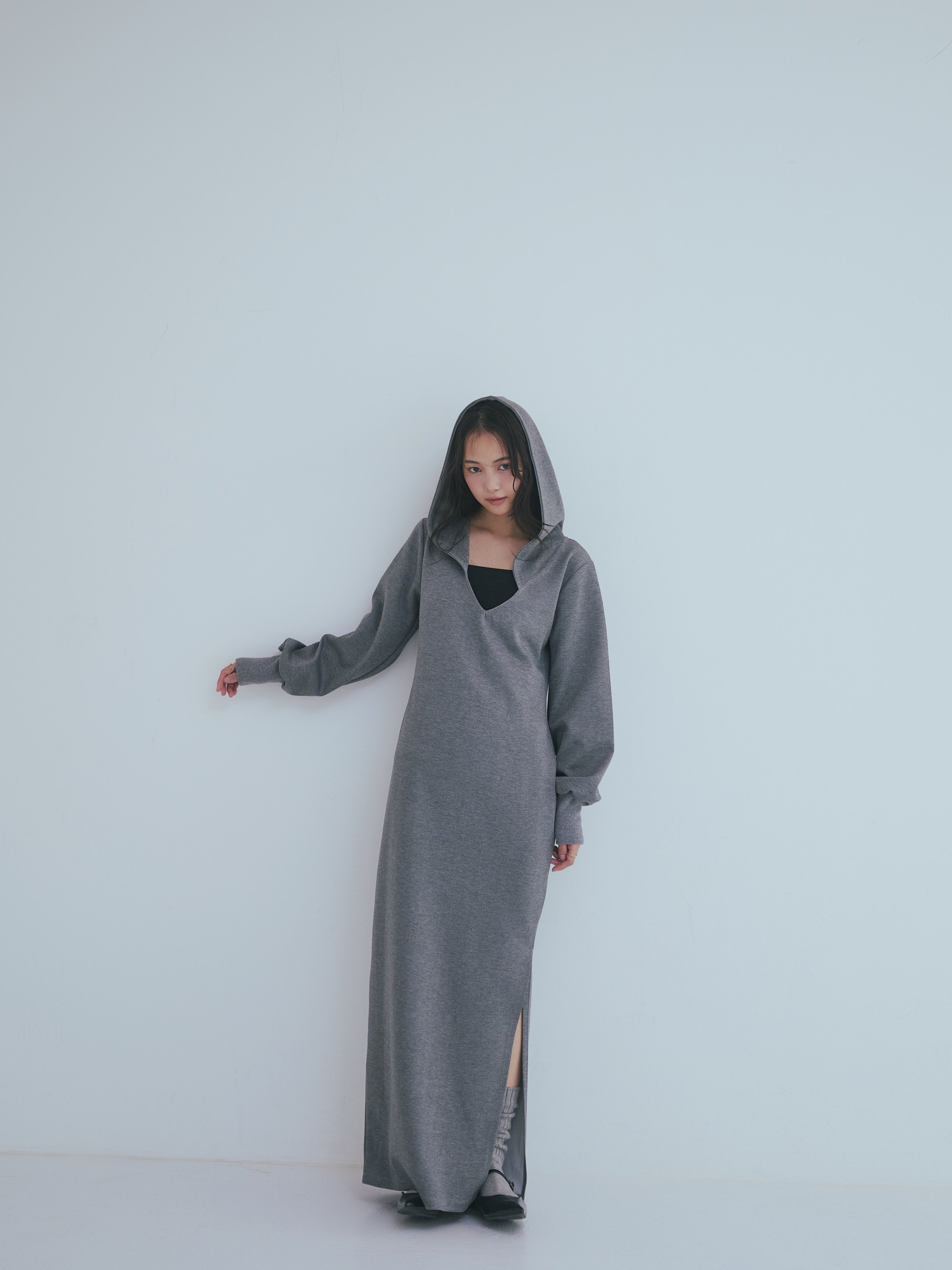 sweat hoodie lady one-piece
