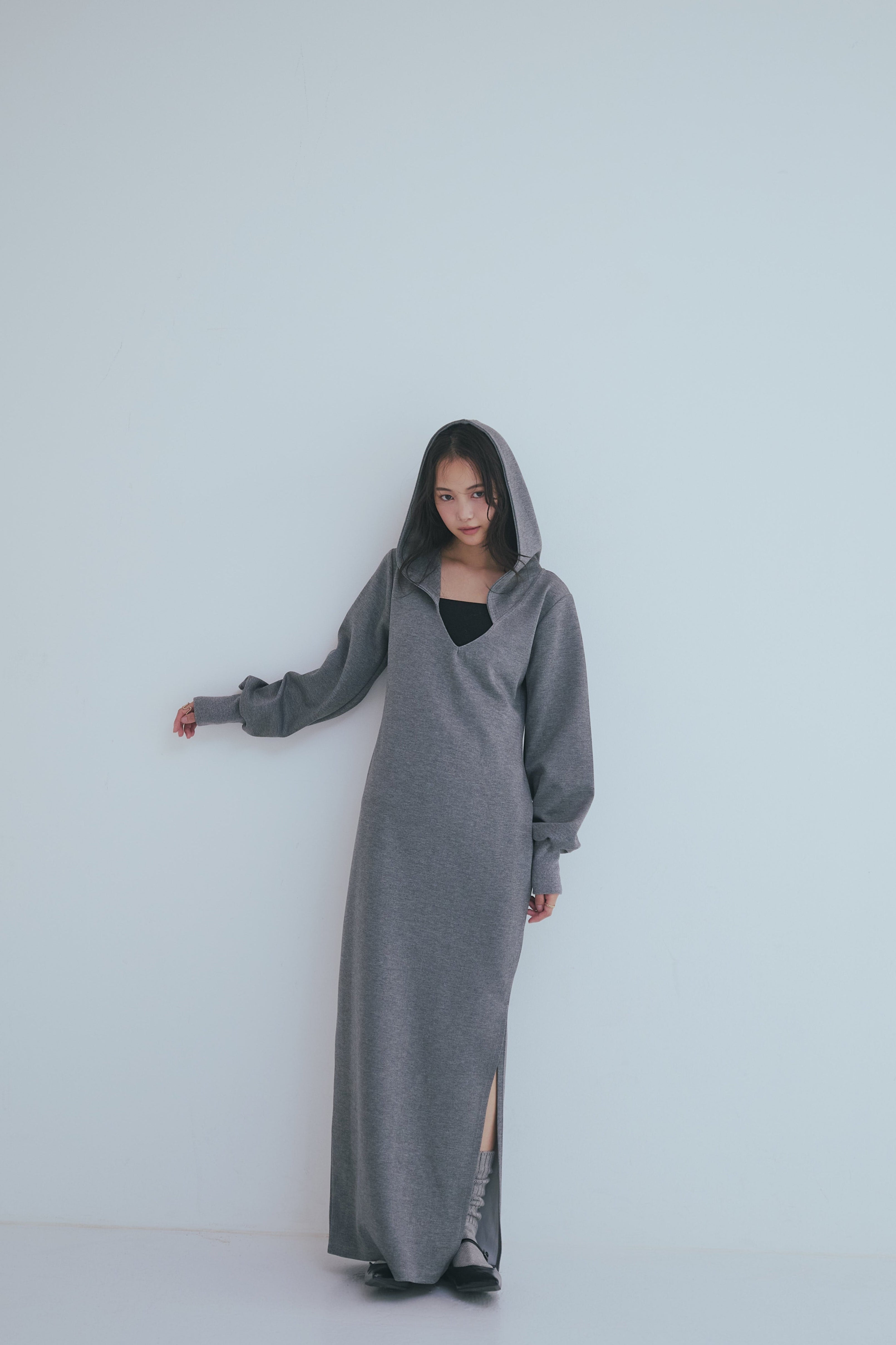 sweat hoodie lady one-piece