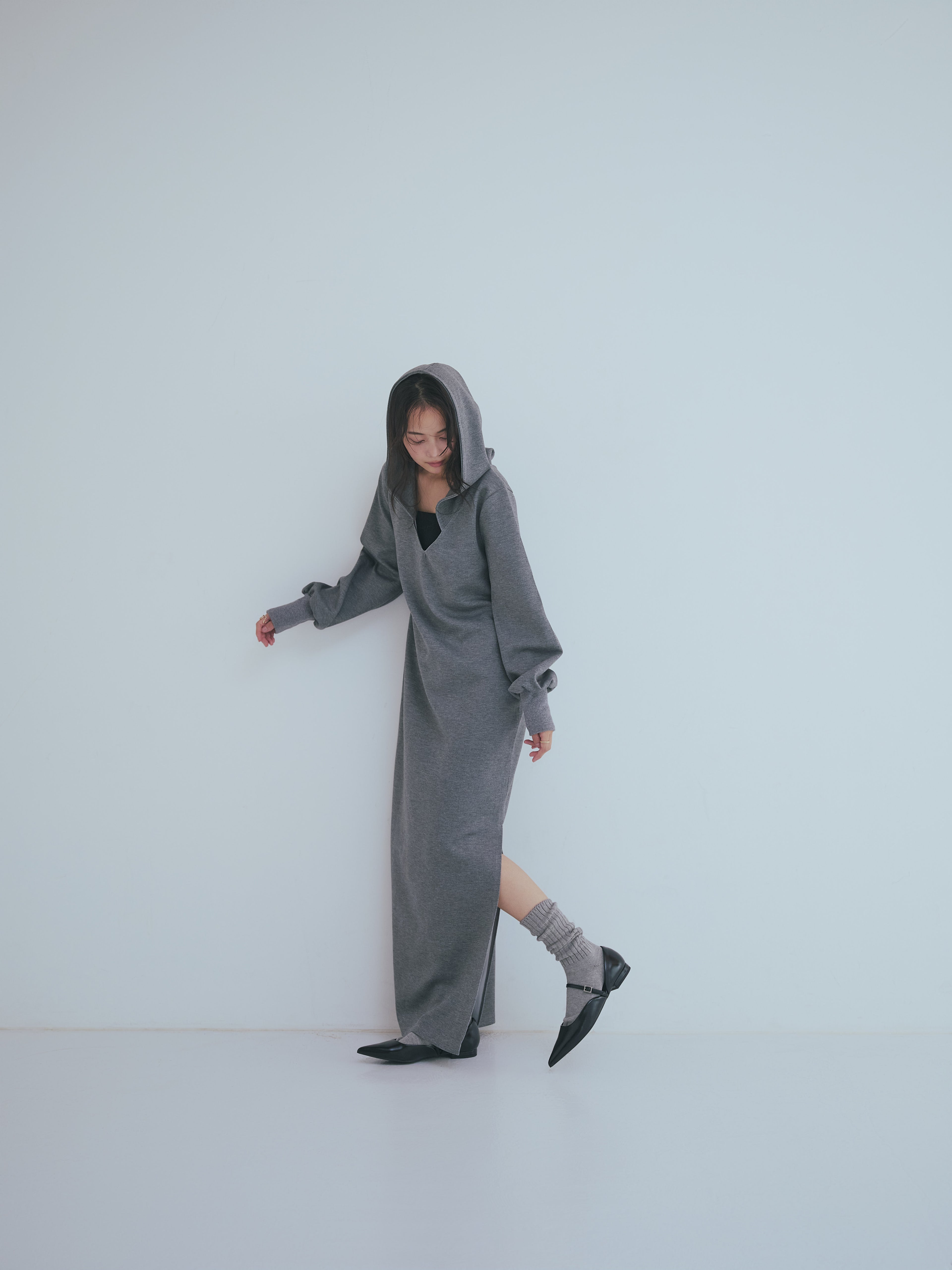sweat hoodie lady one-piece
