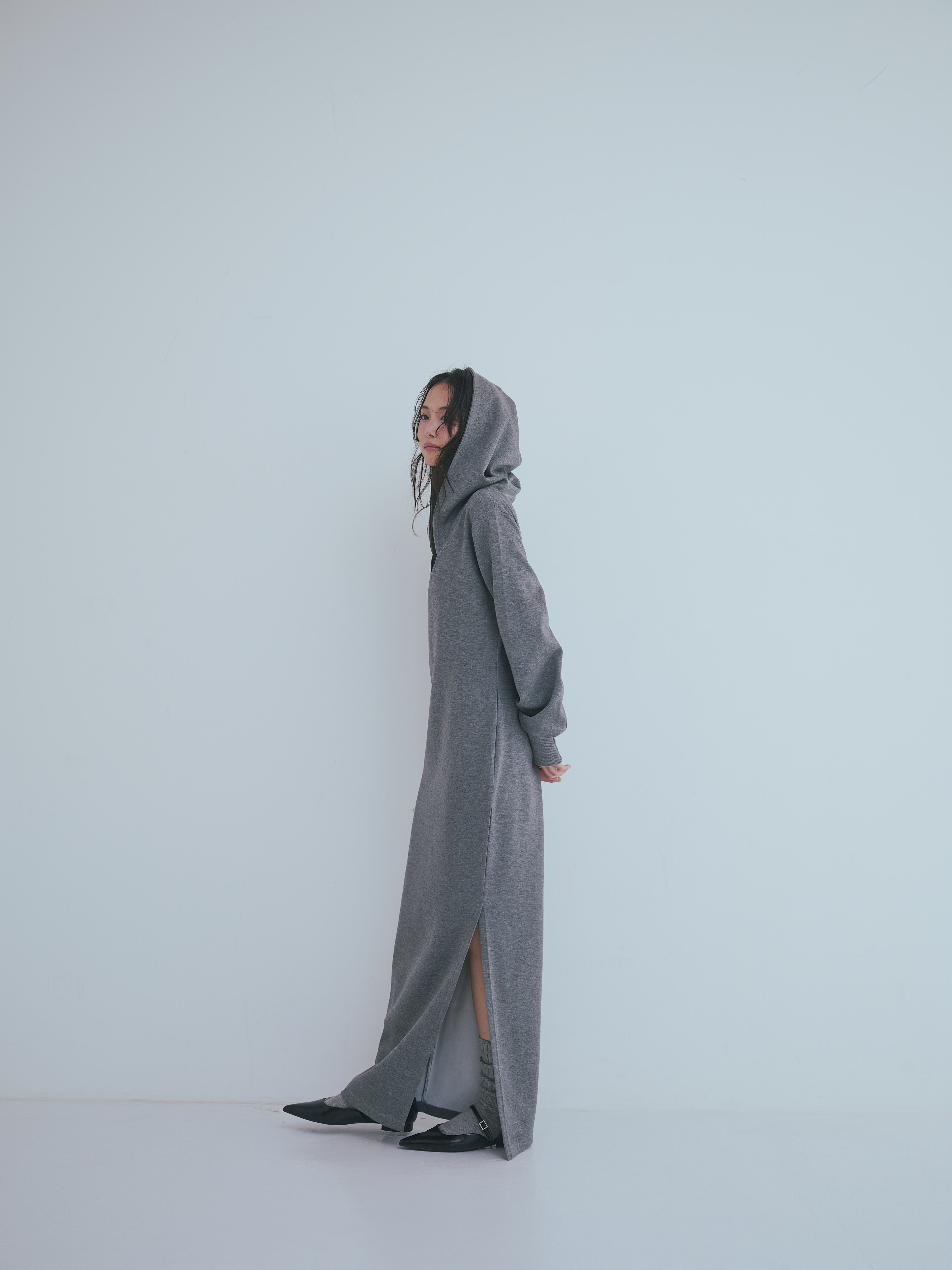 sweat hoodie lady one-piece