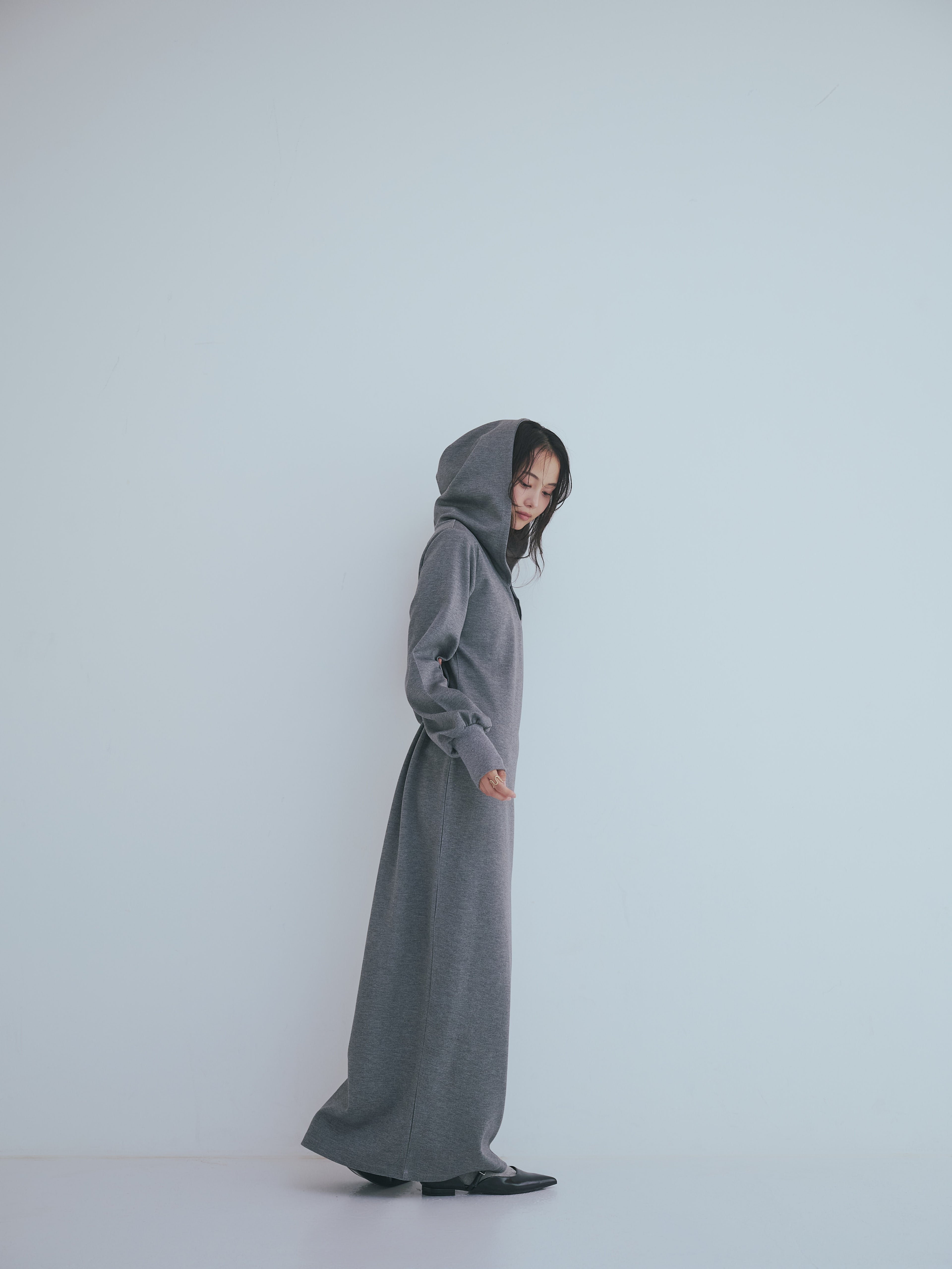 sweat hoodie lady one-piece