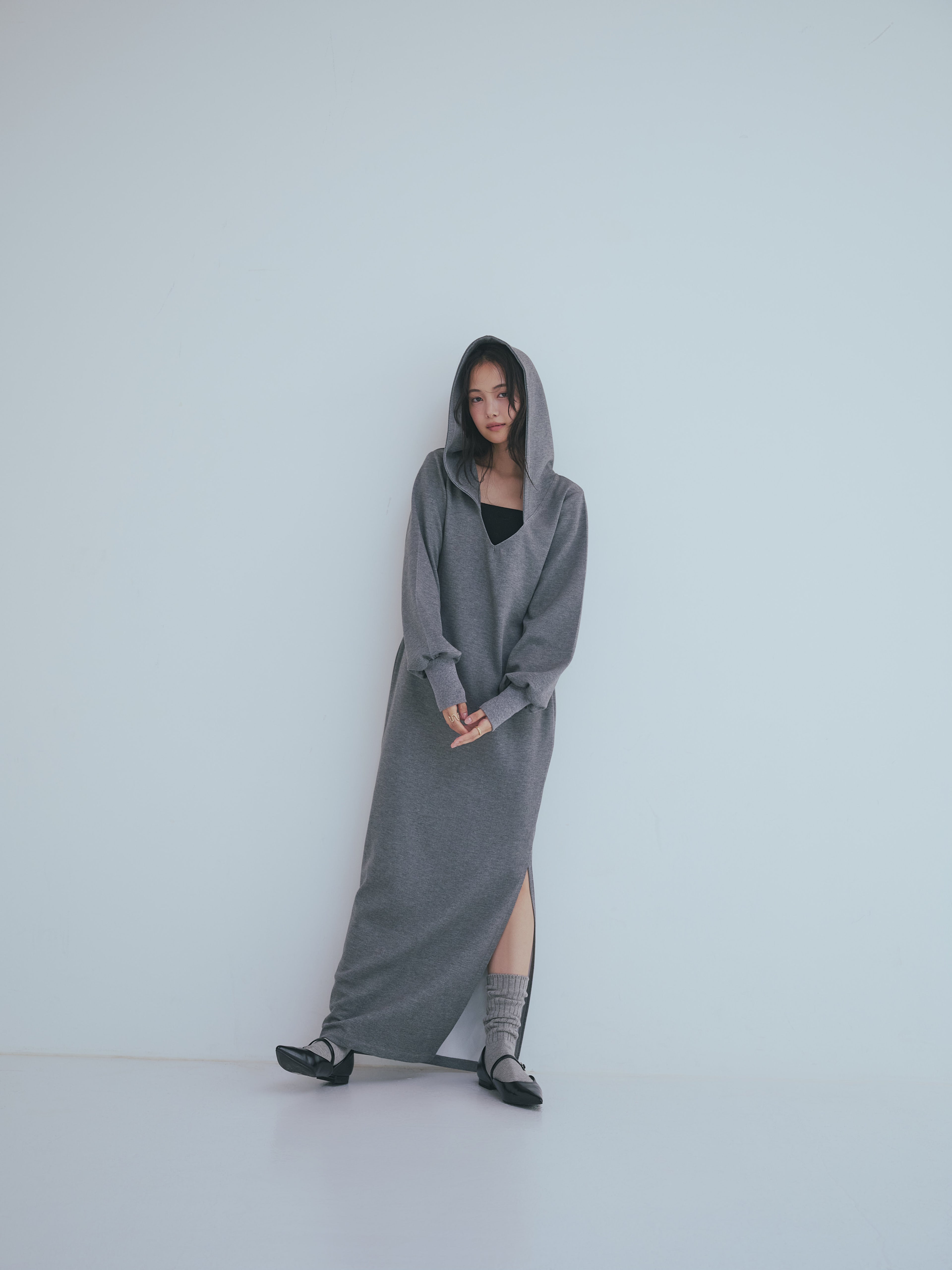 sweat hoodie lady one-piece