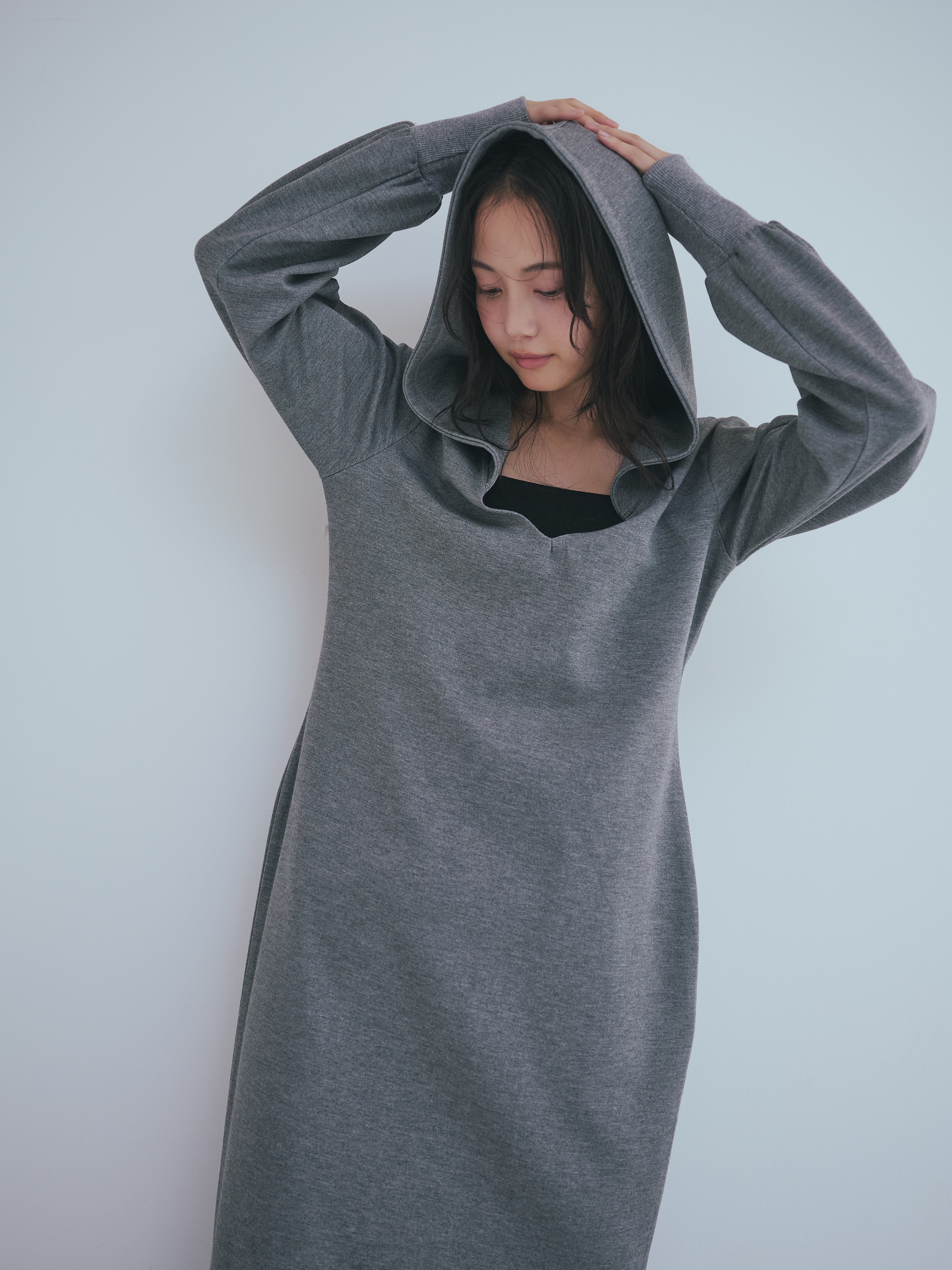 sweat hoodie lady one-piece