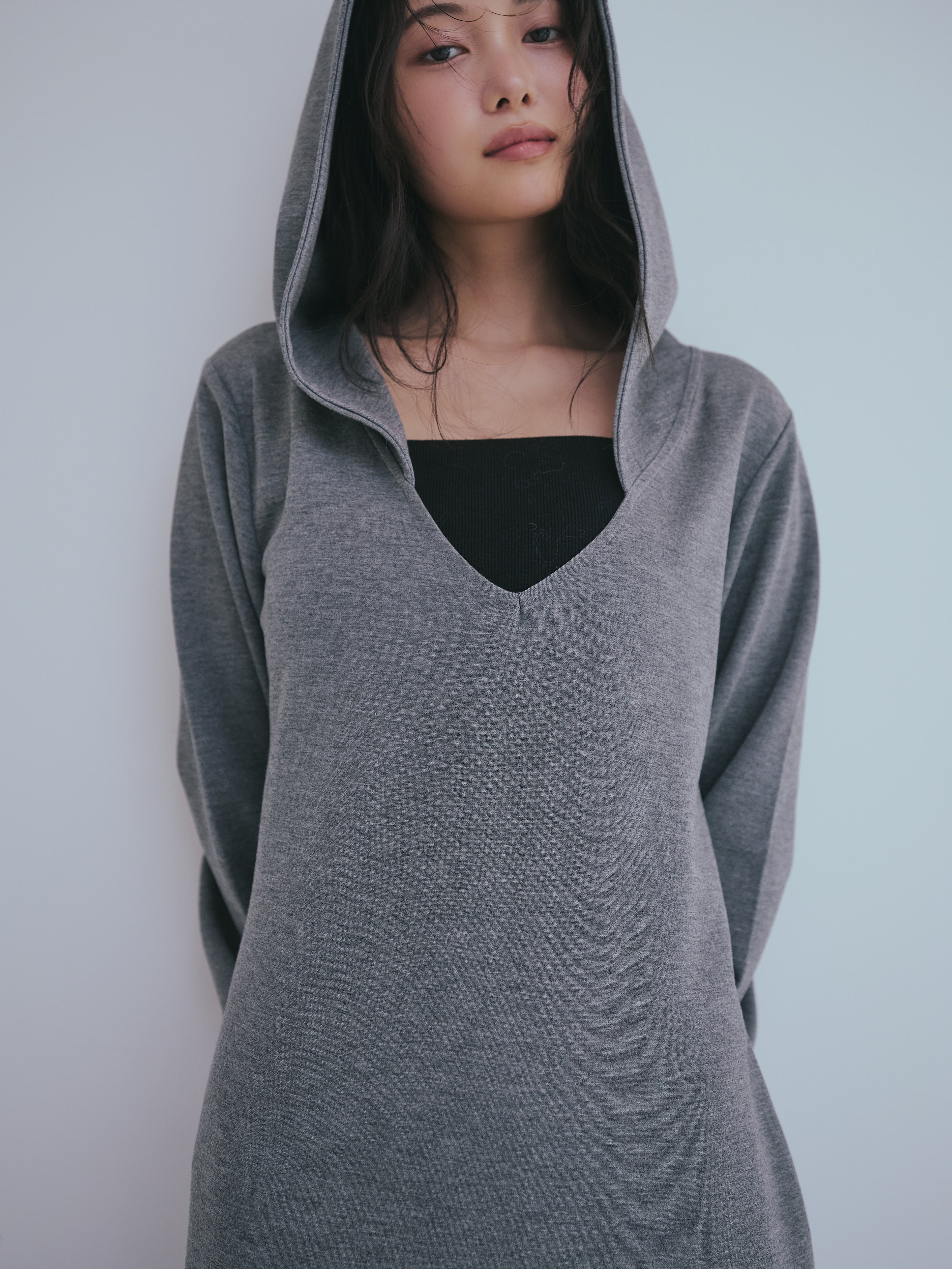 sweat hoodie lady one-piece