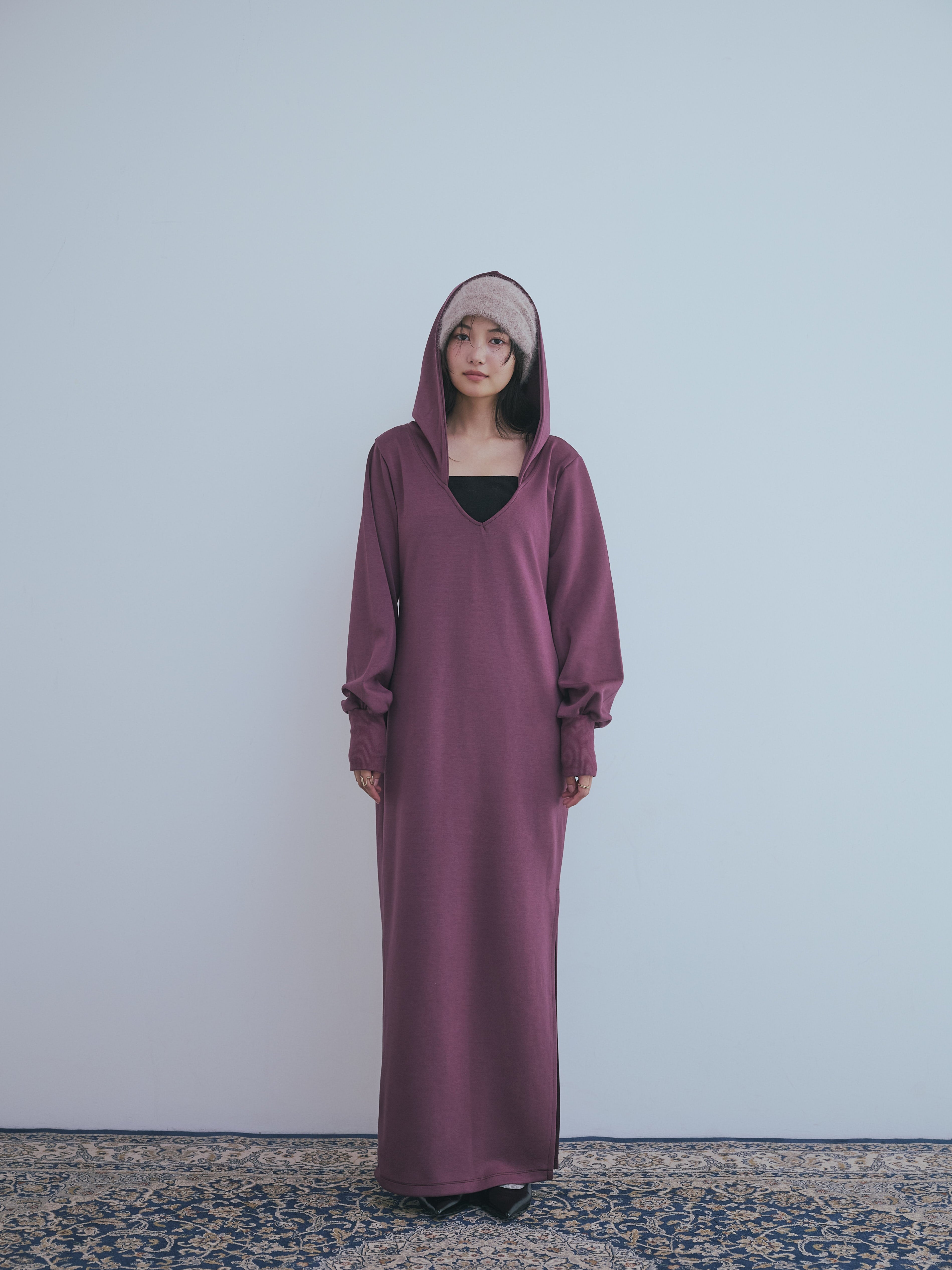 sweat hoodie lady one-piece