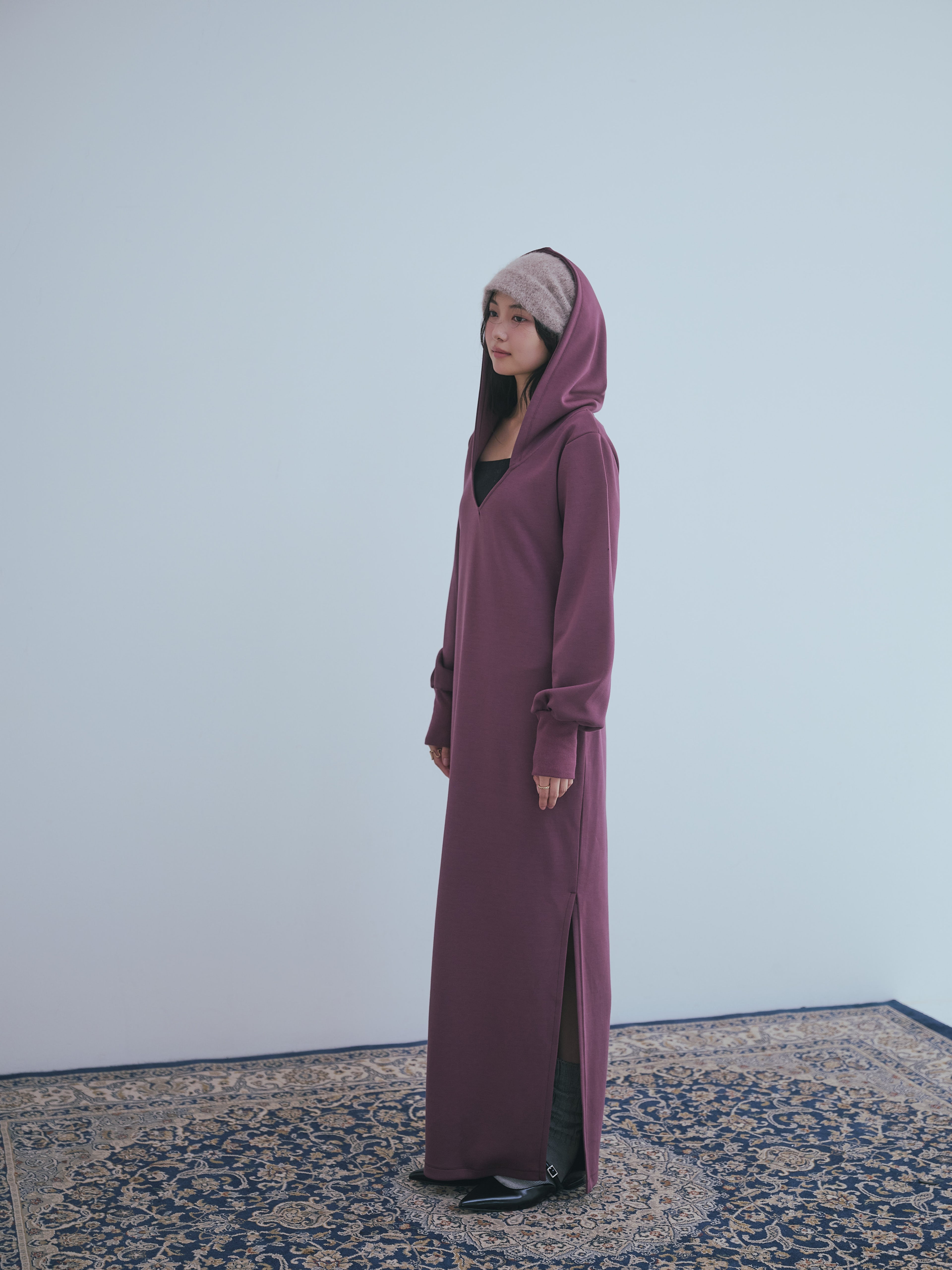 sweat hoodie lady one-piece