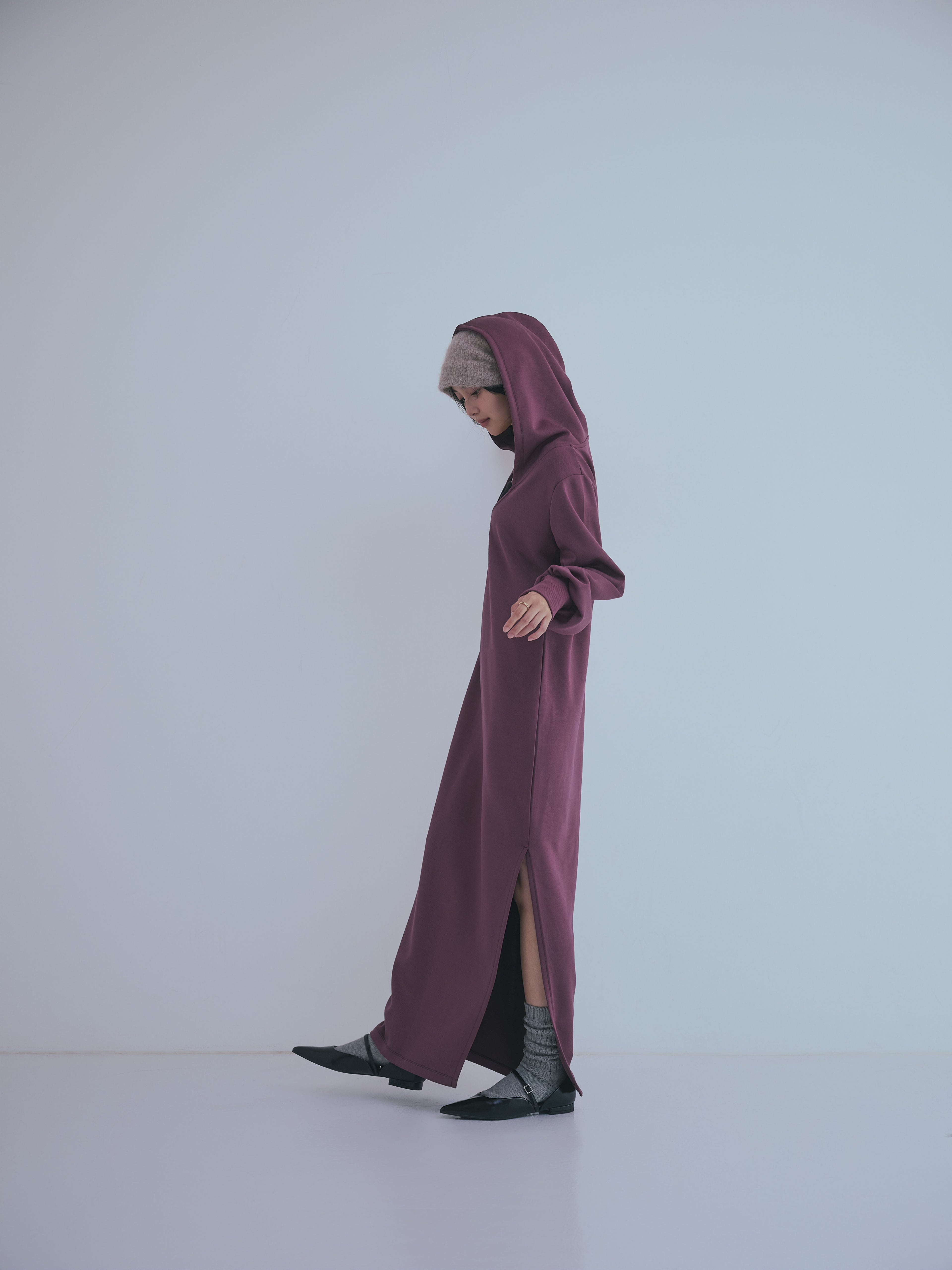 sweat hoodie lady one-piece