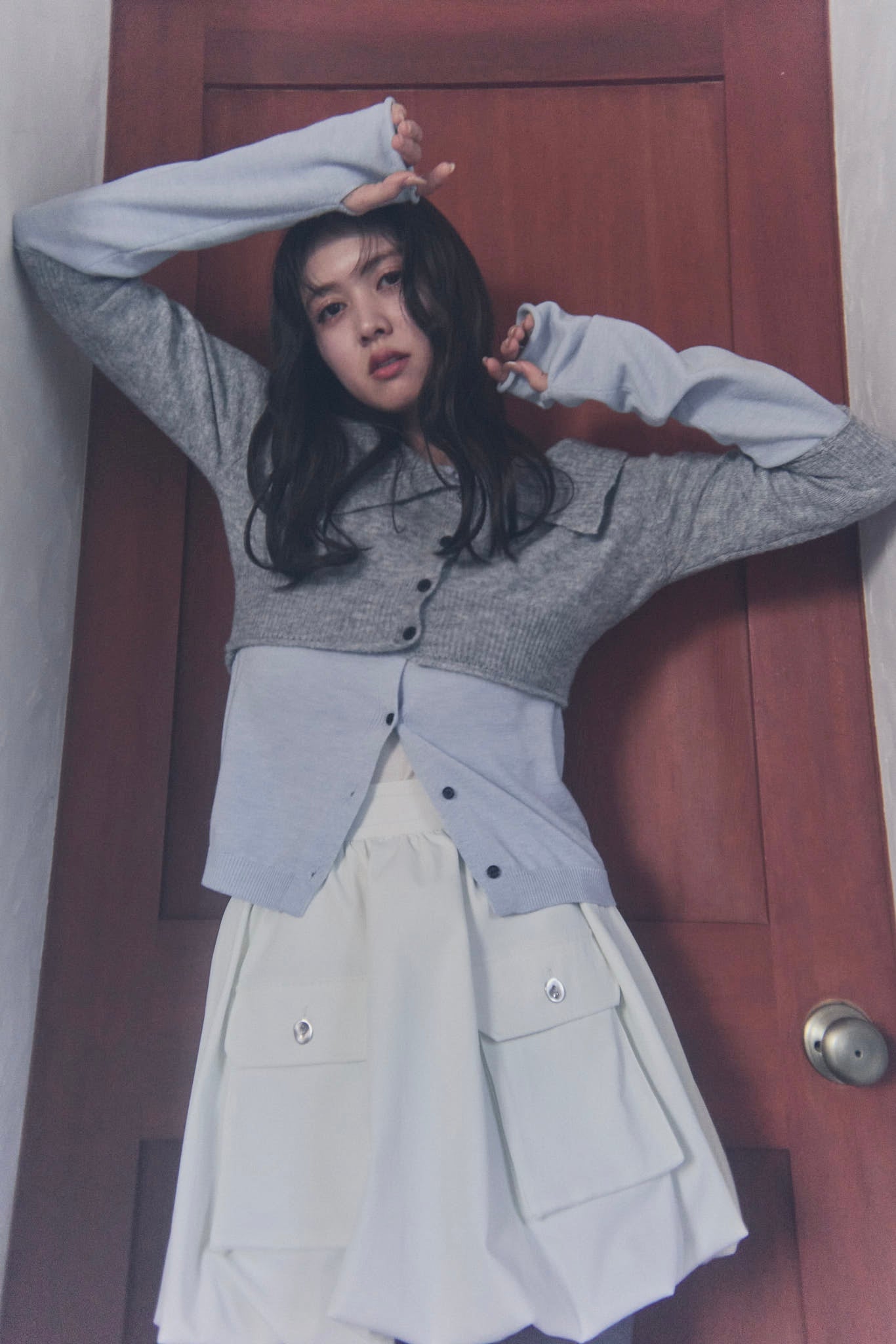 bicolor 2way knit