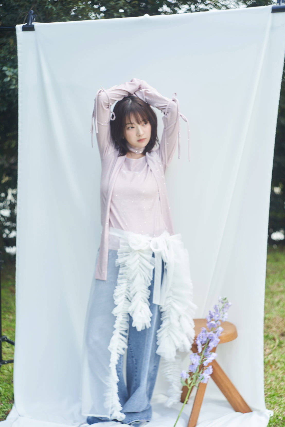volume tulle wrap skirt