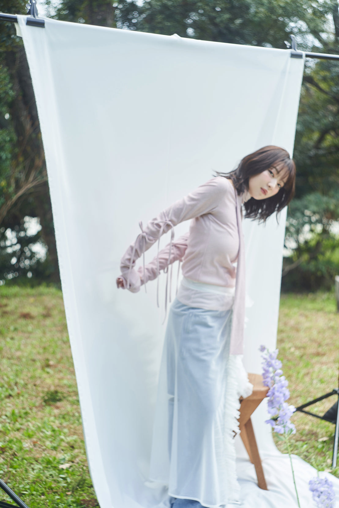 volume tulle wrap skirt