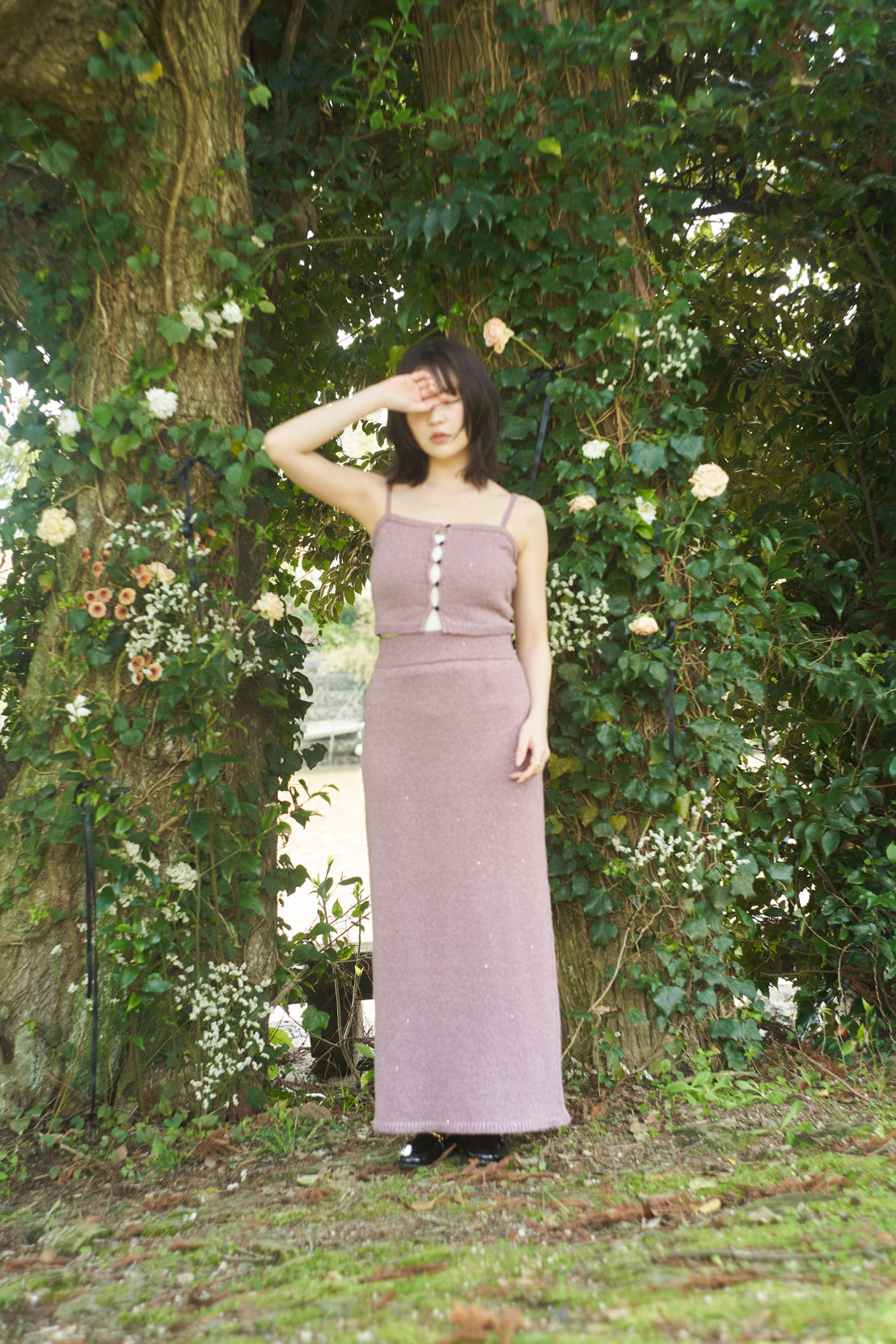 glitter i line maxi skirt