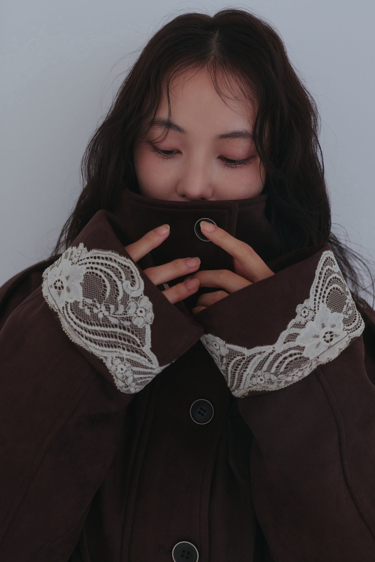 drawstring trench jacket