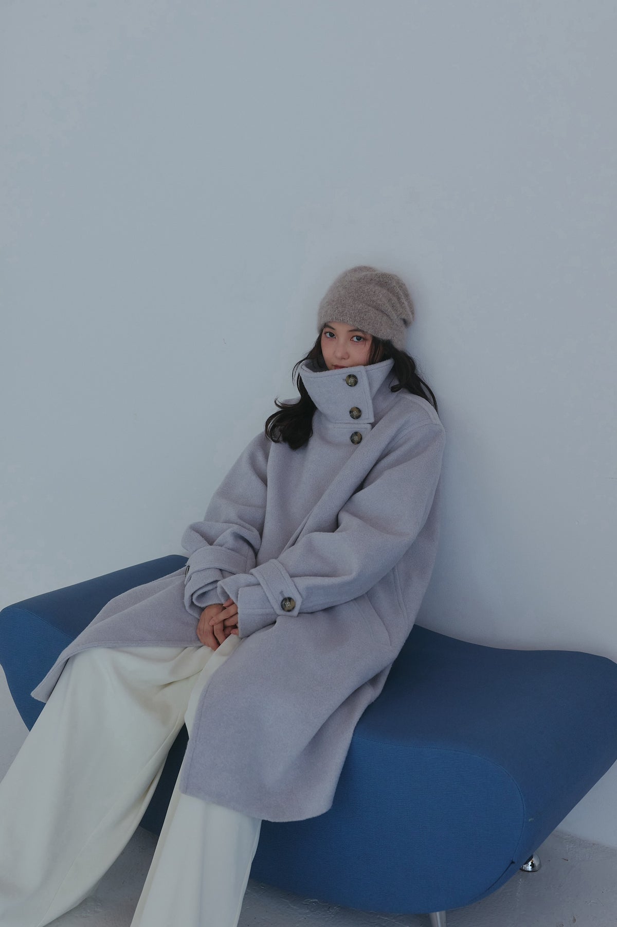 wrap collar medium coat
