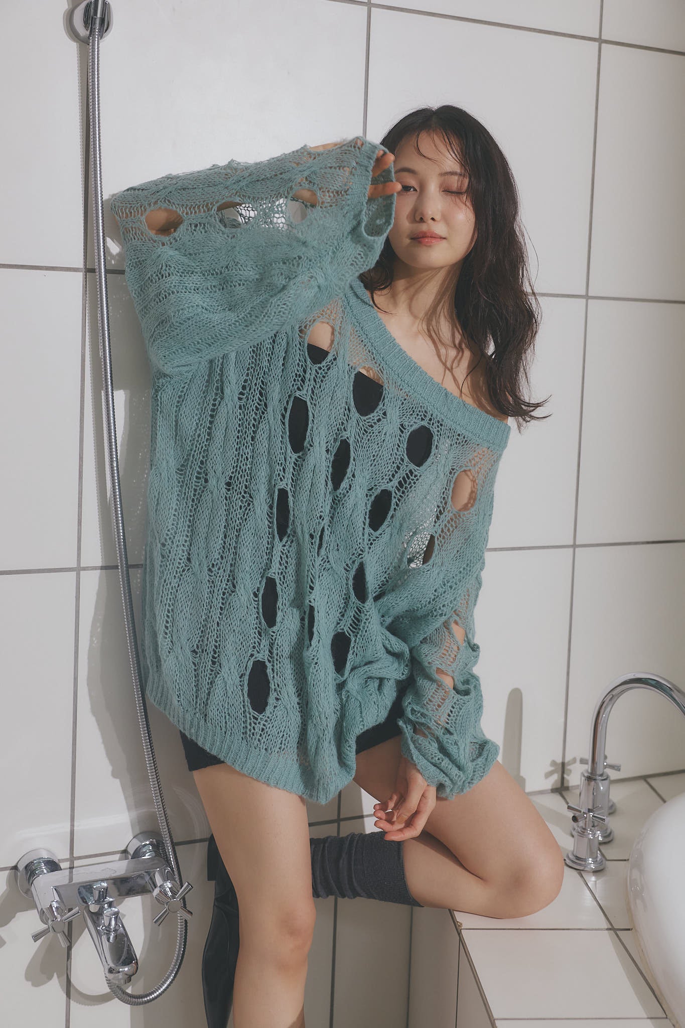 cloudy sheer knit