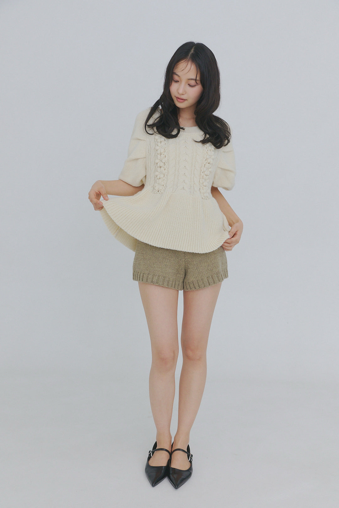 flower cable design knit