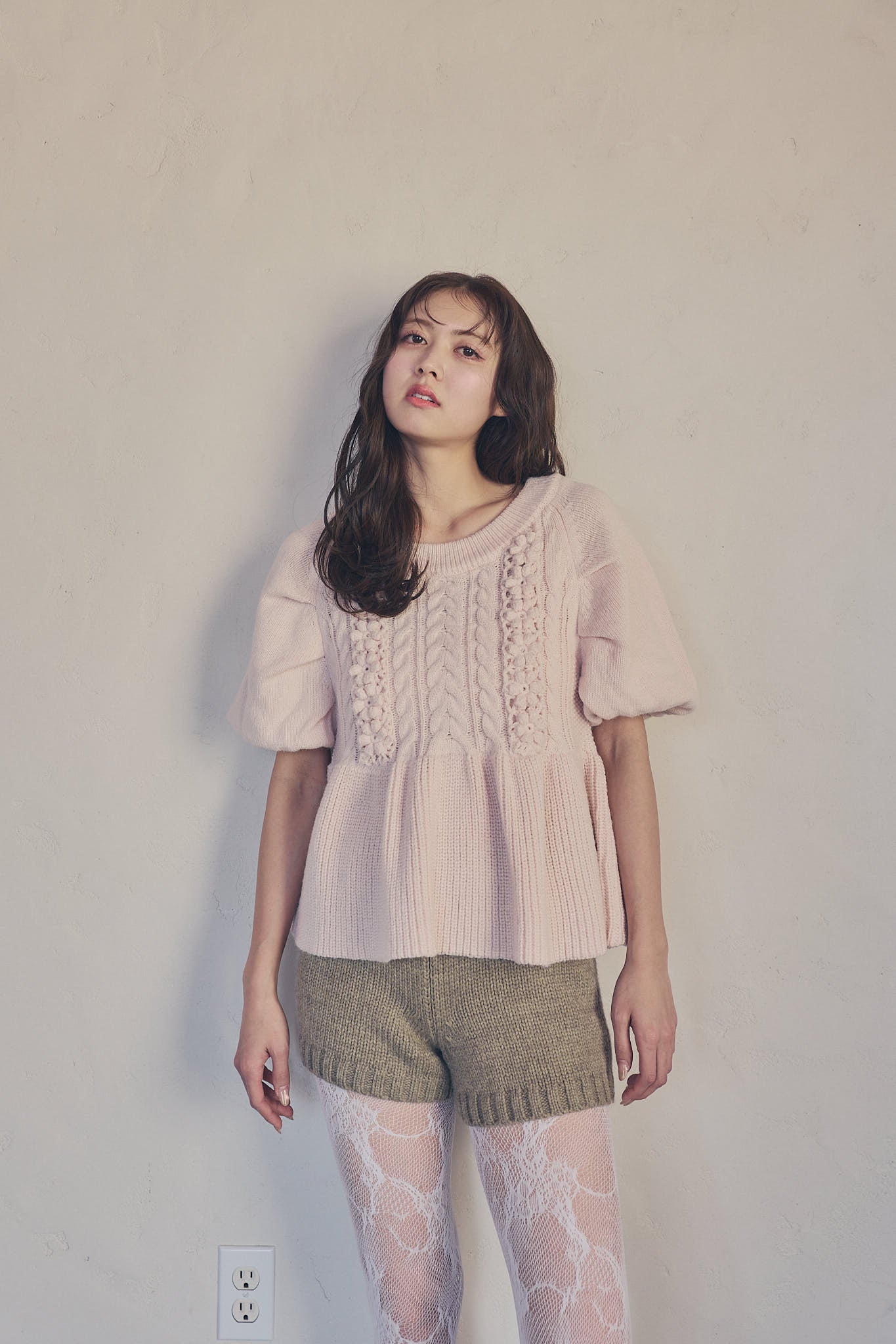 flower cable design knit