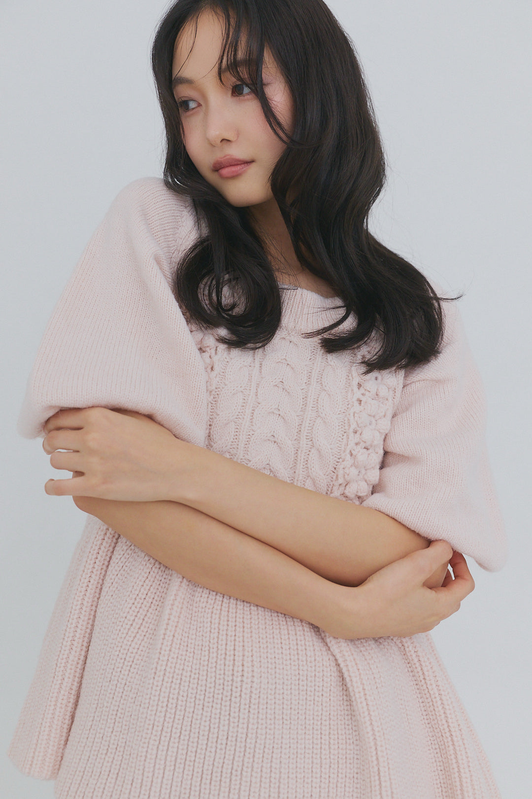 flower cable design knit