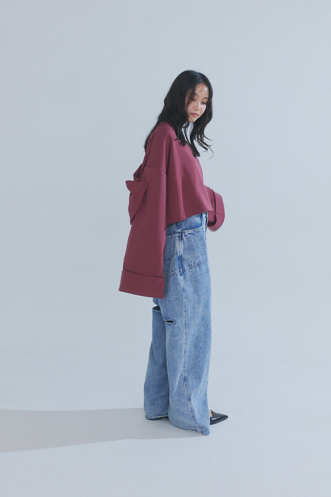 back open ribbon sweat
