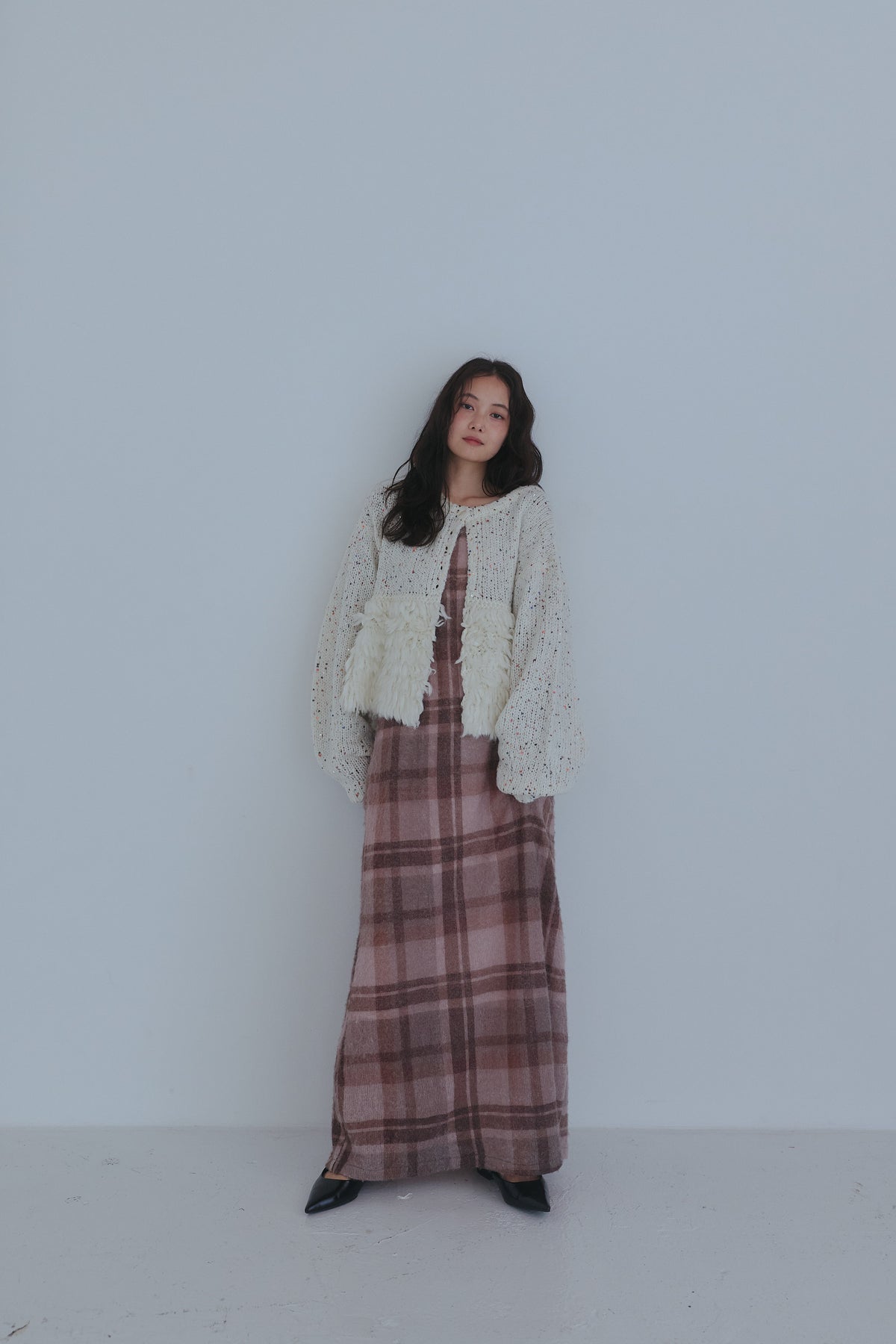 fringe design gritter knit