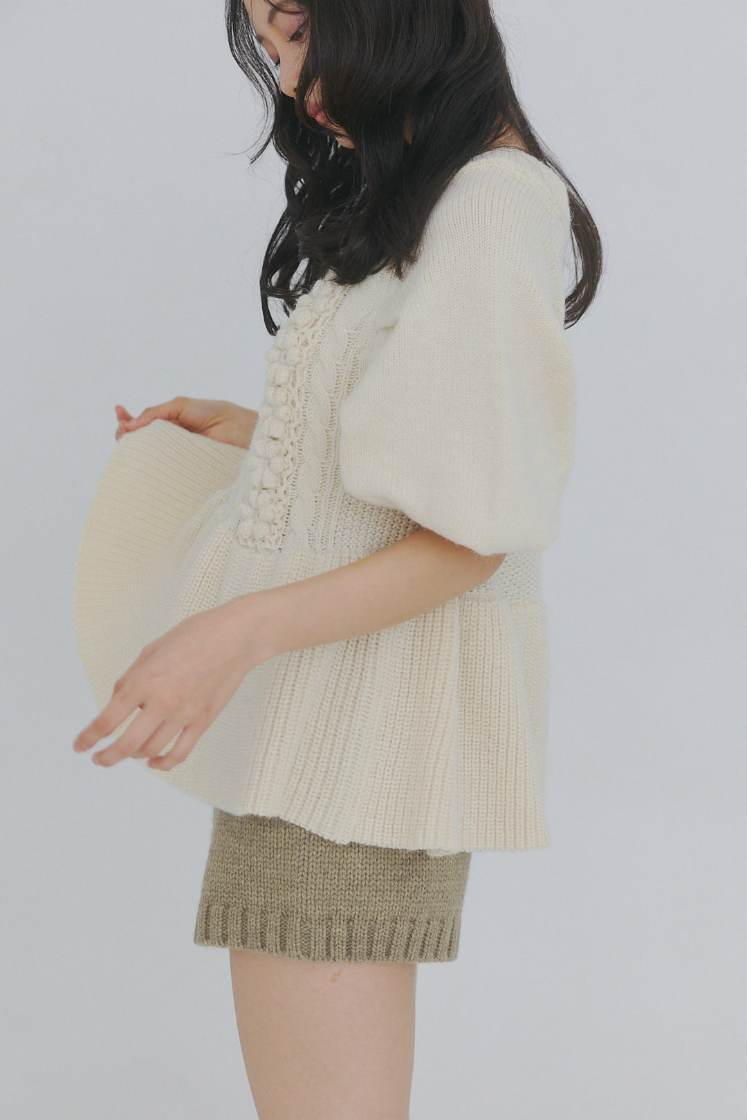 flower cable design knit