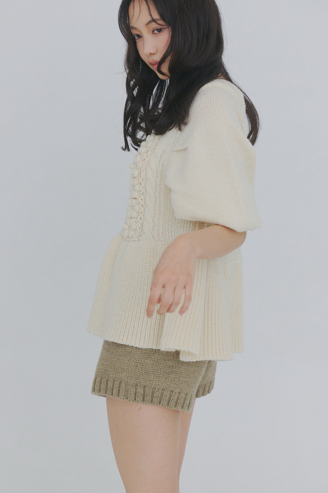 flower cable design knit