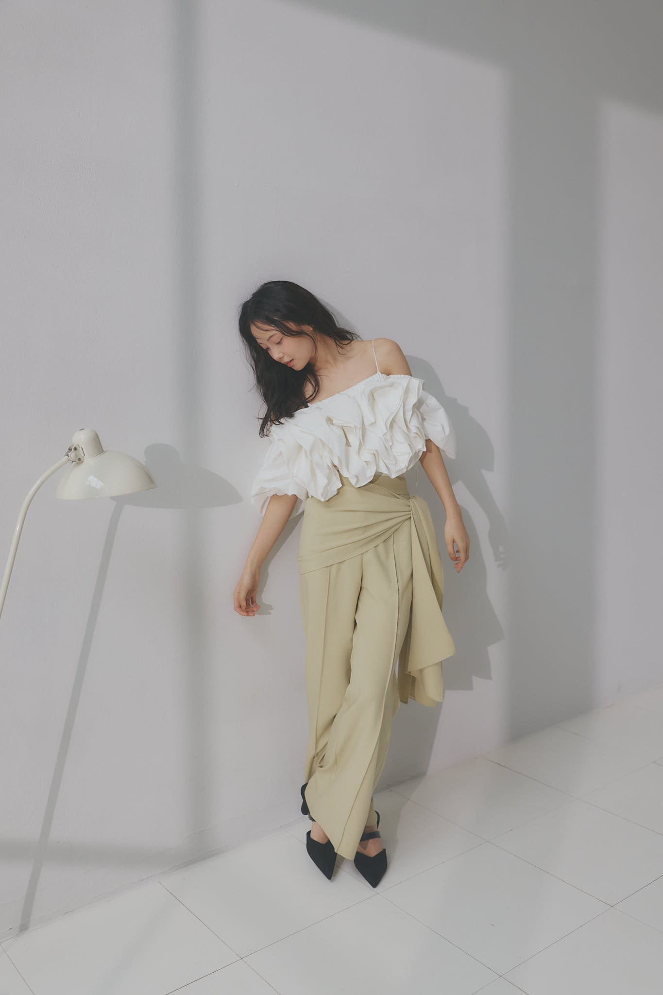 layered rap flare pants