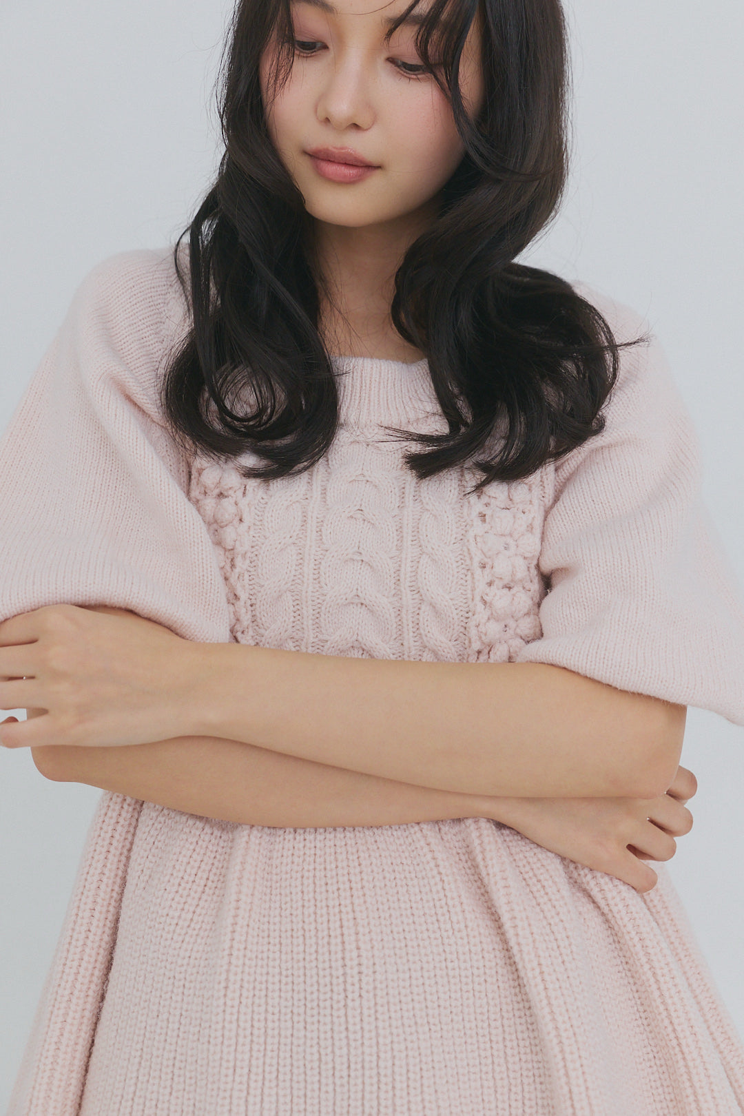 flower cable design knit