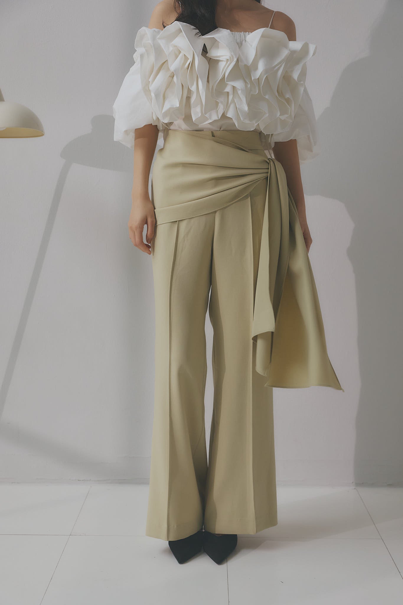 layered rap flare pants