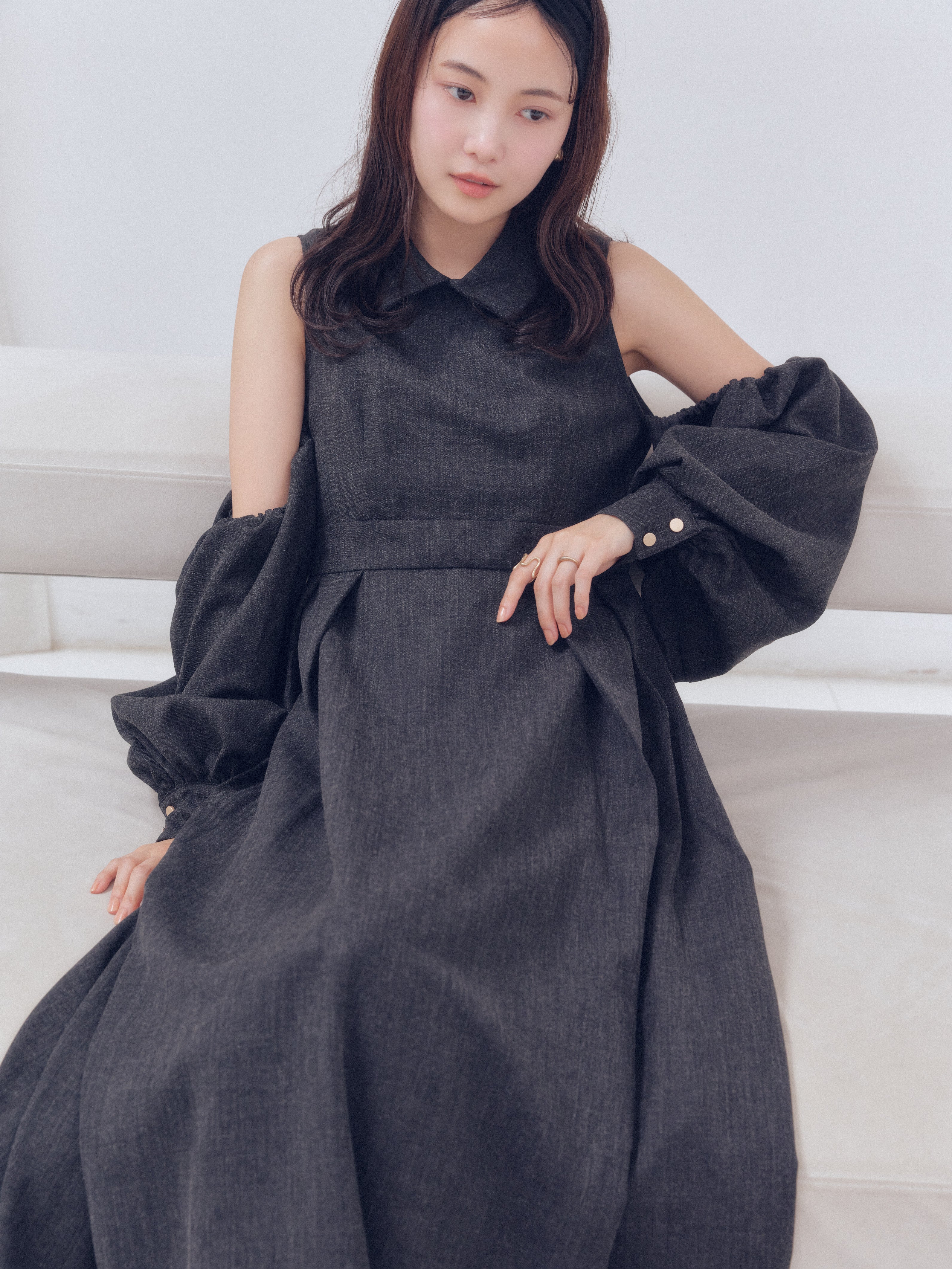 collar design puffy onepiece