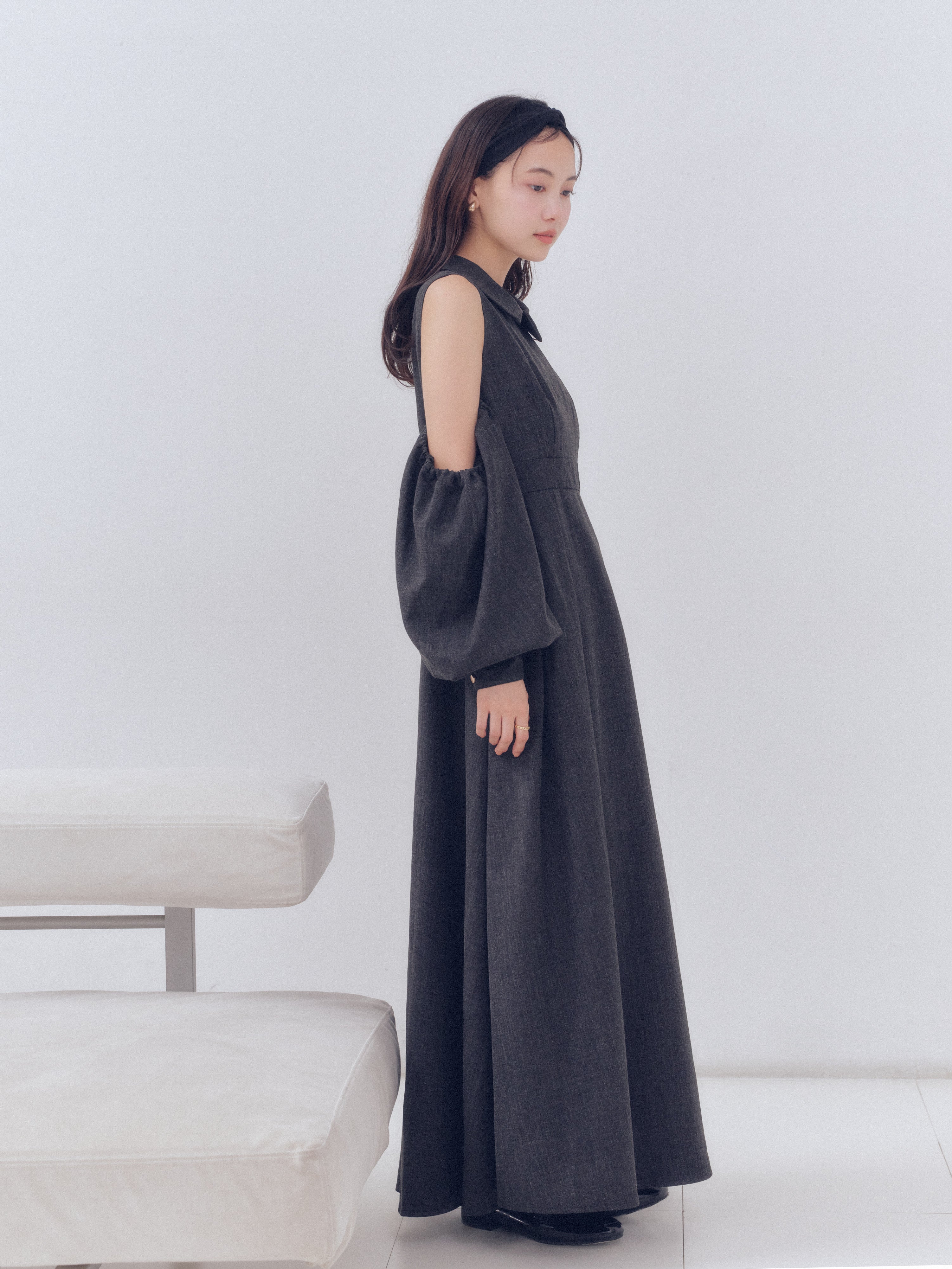 collar design puffy onepiece
