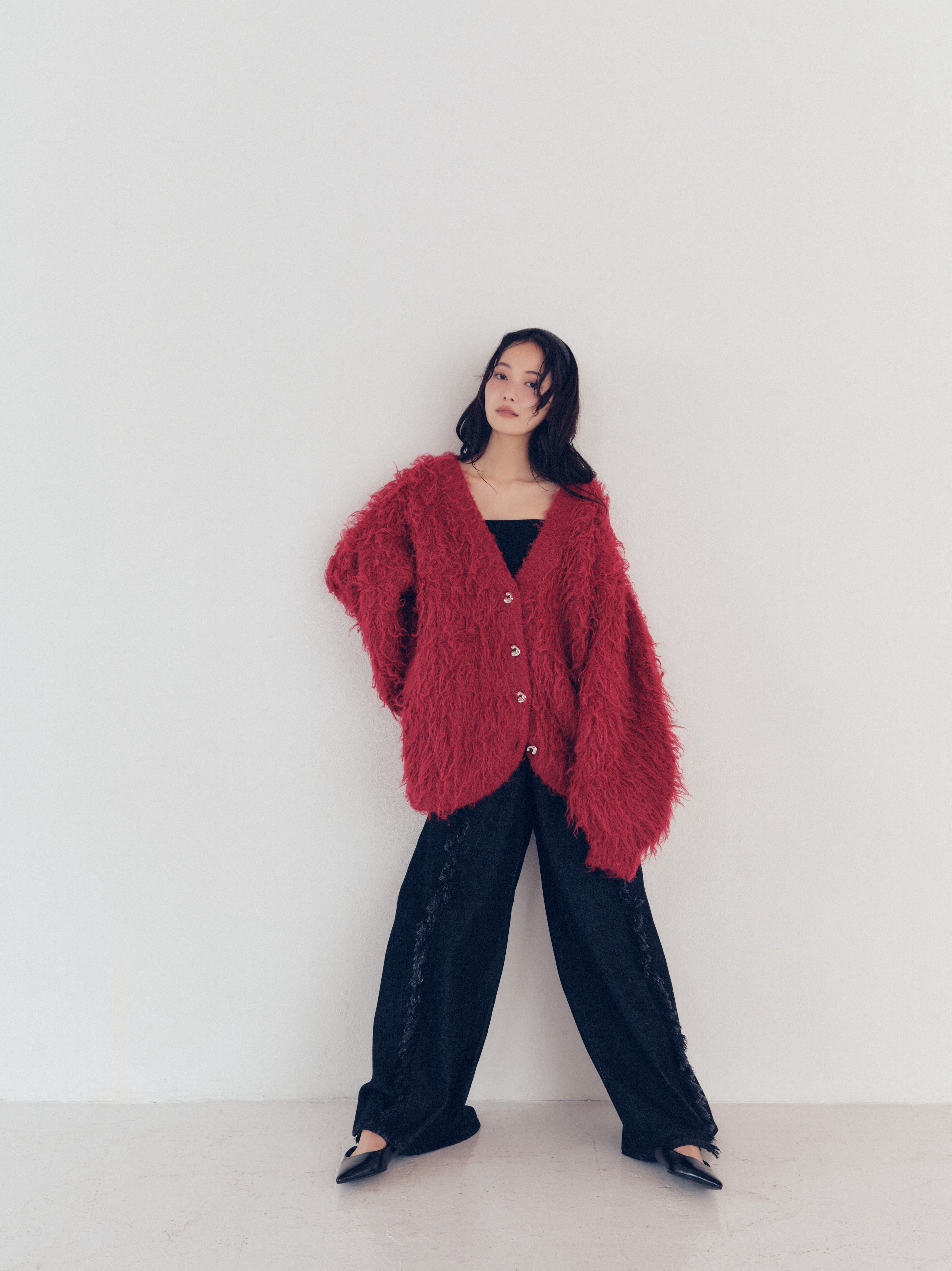 unique button knit cardigan