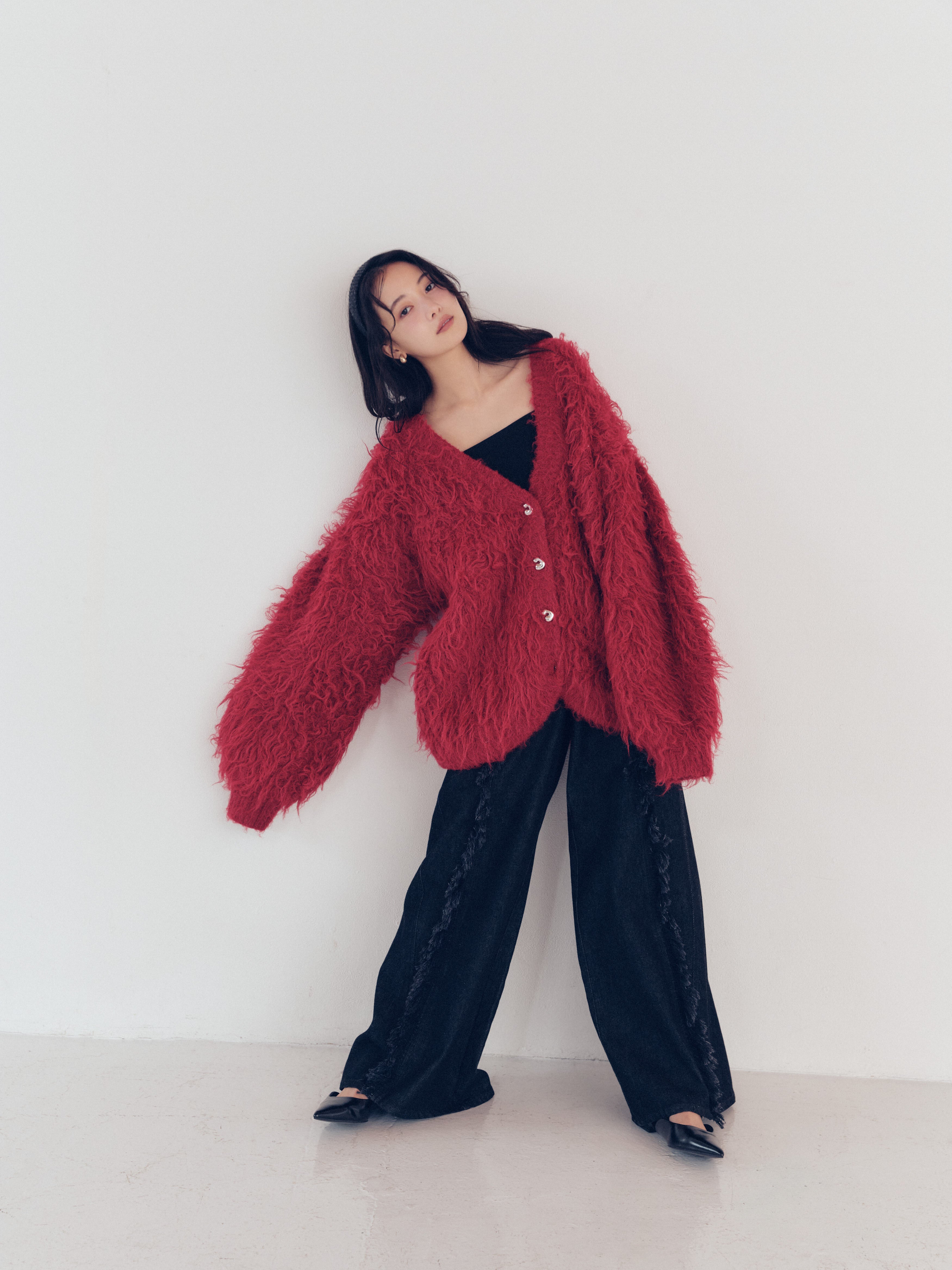 unique button knit cardigan