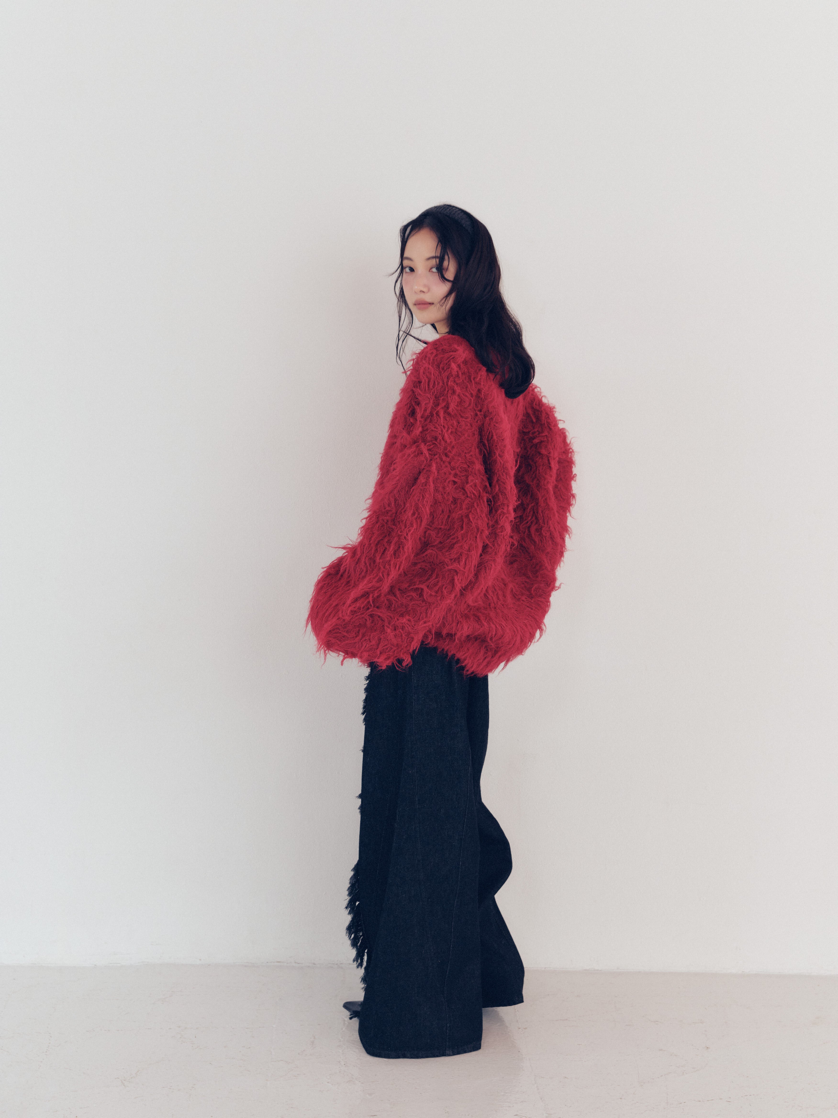 unique button knit cardigan