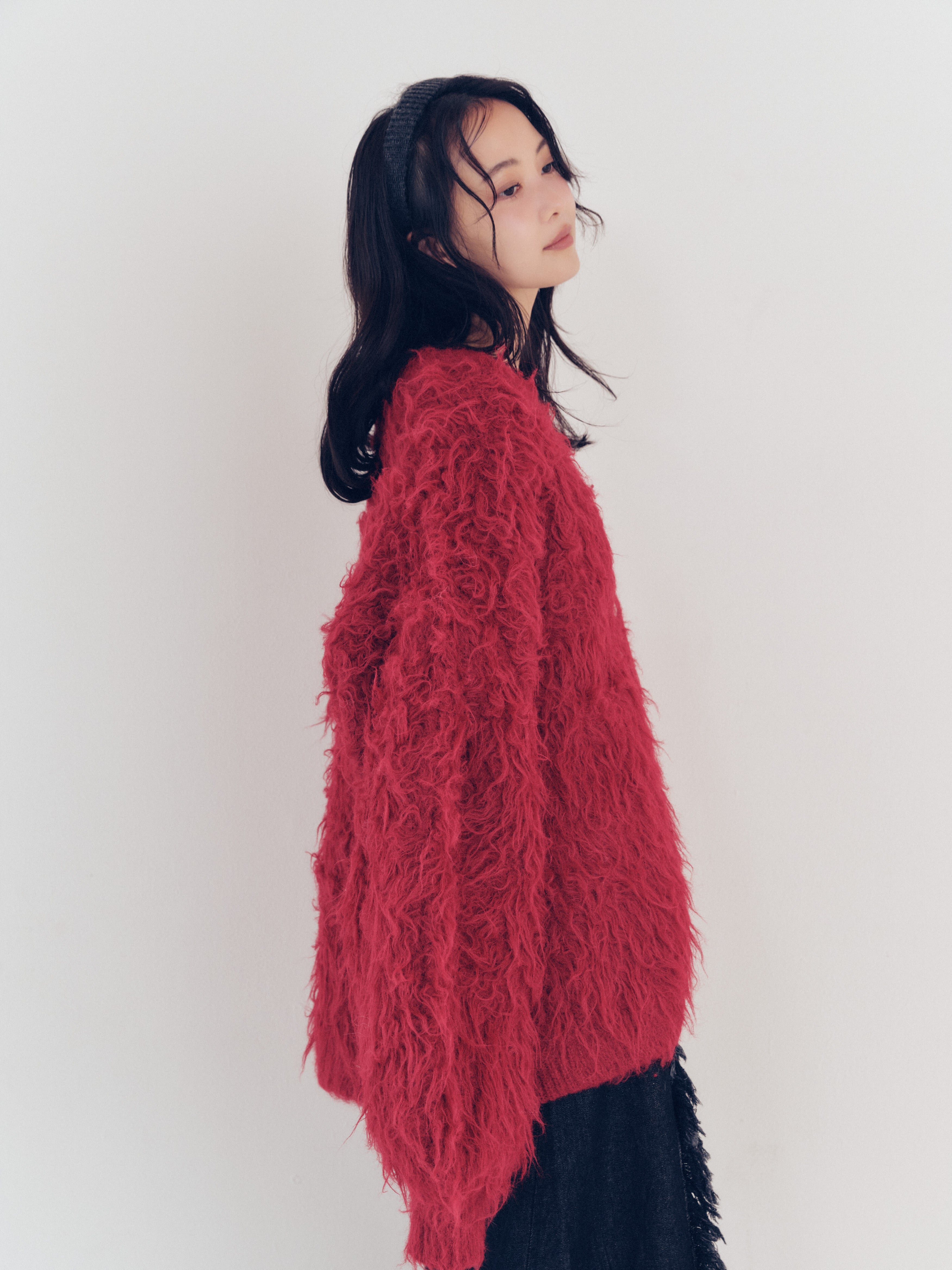 unique button knit cardigan