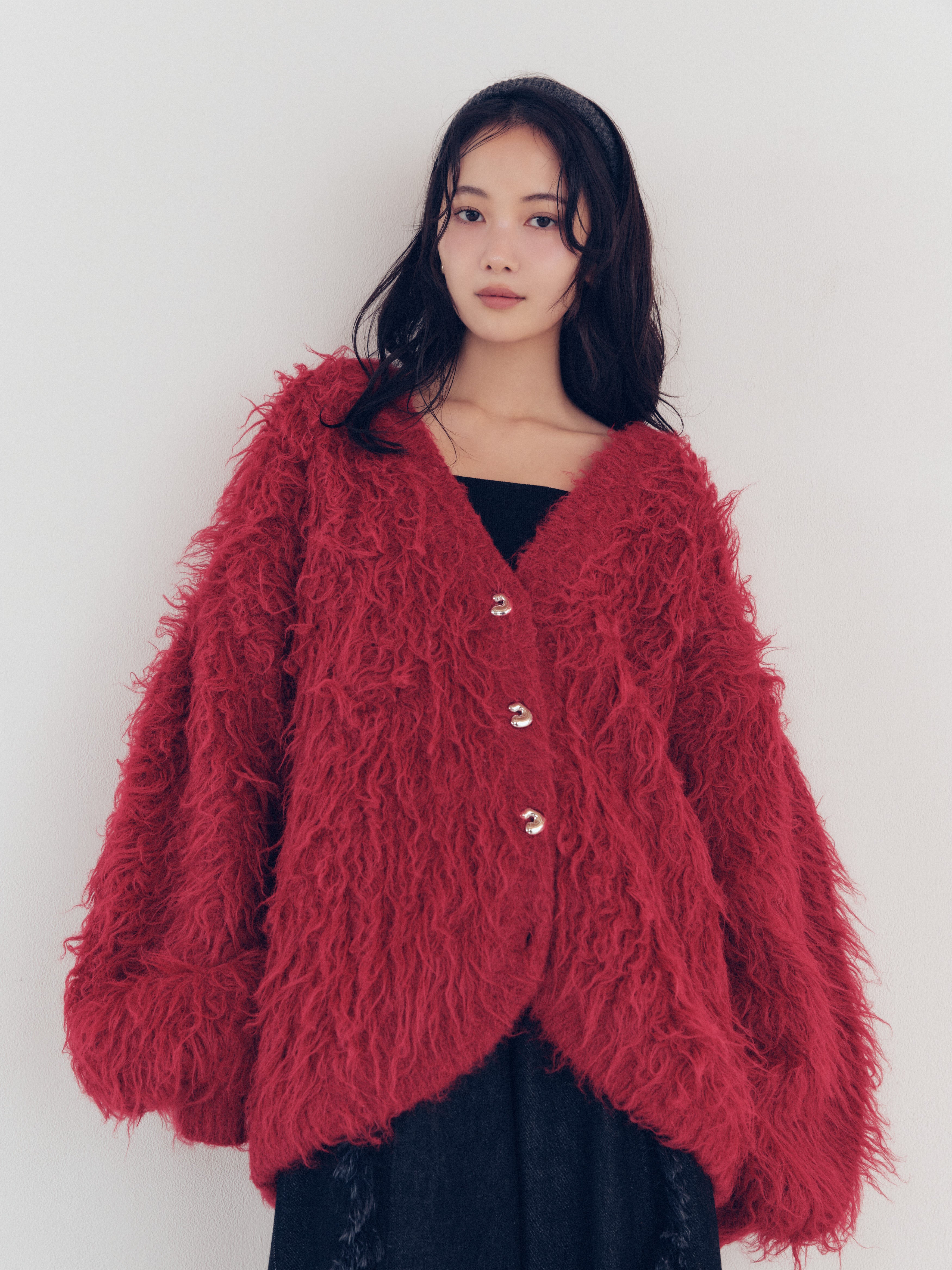 unique button knit cardigan