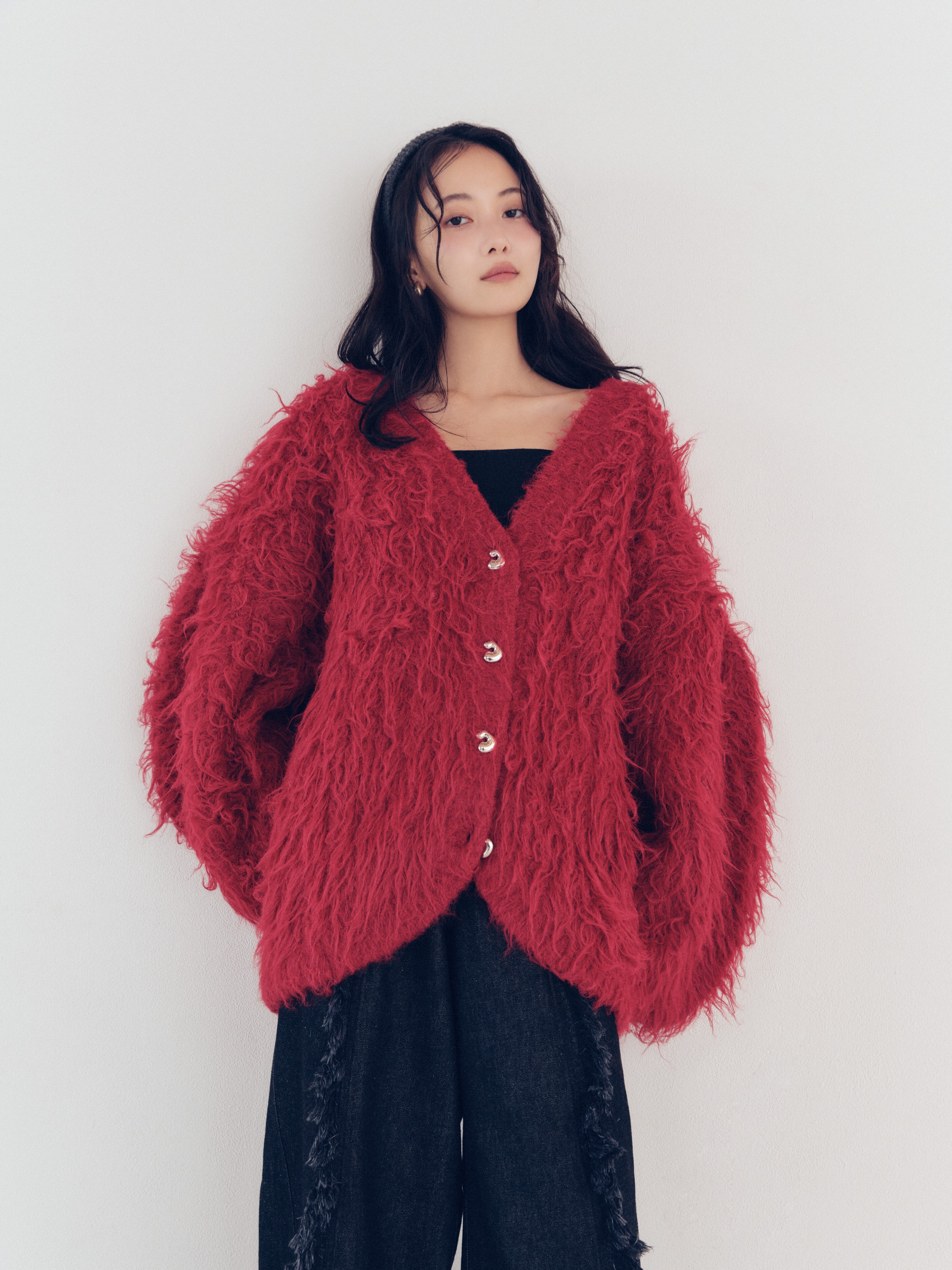 unique button knit cardigan