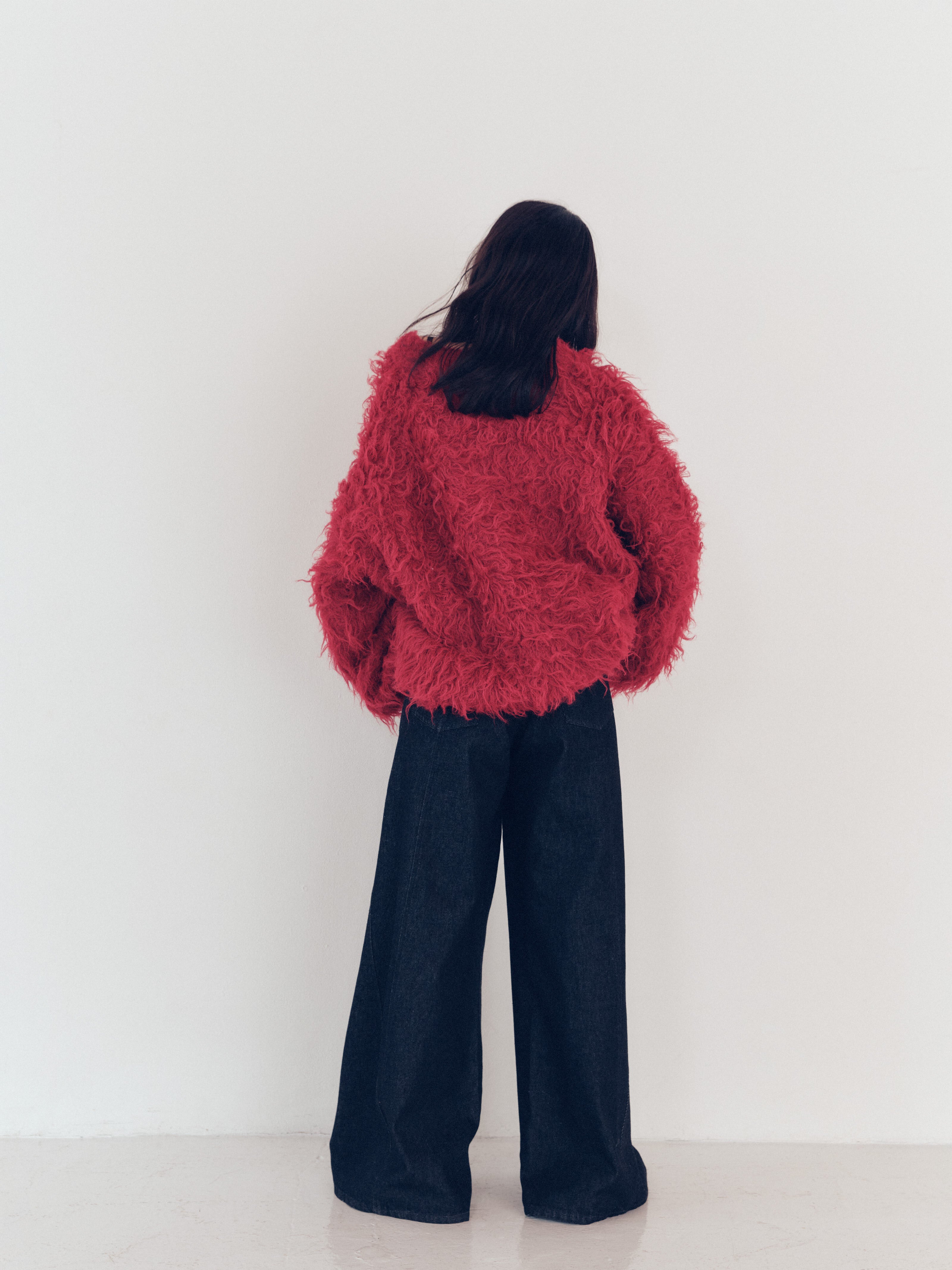 unique button knit cardigan