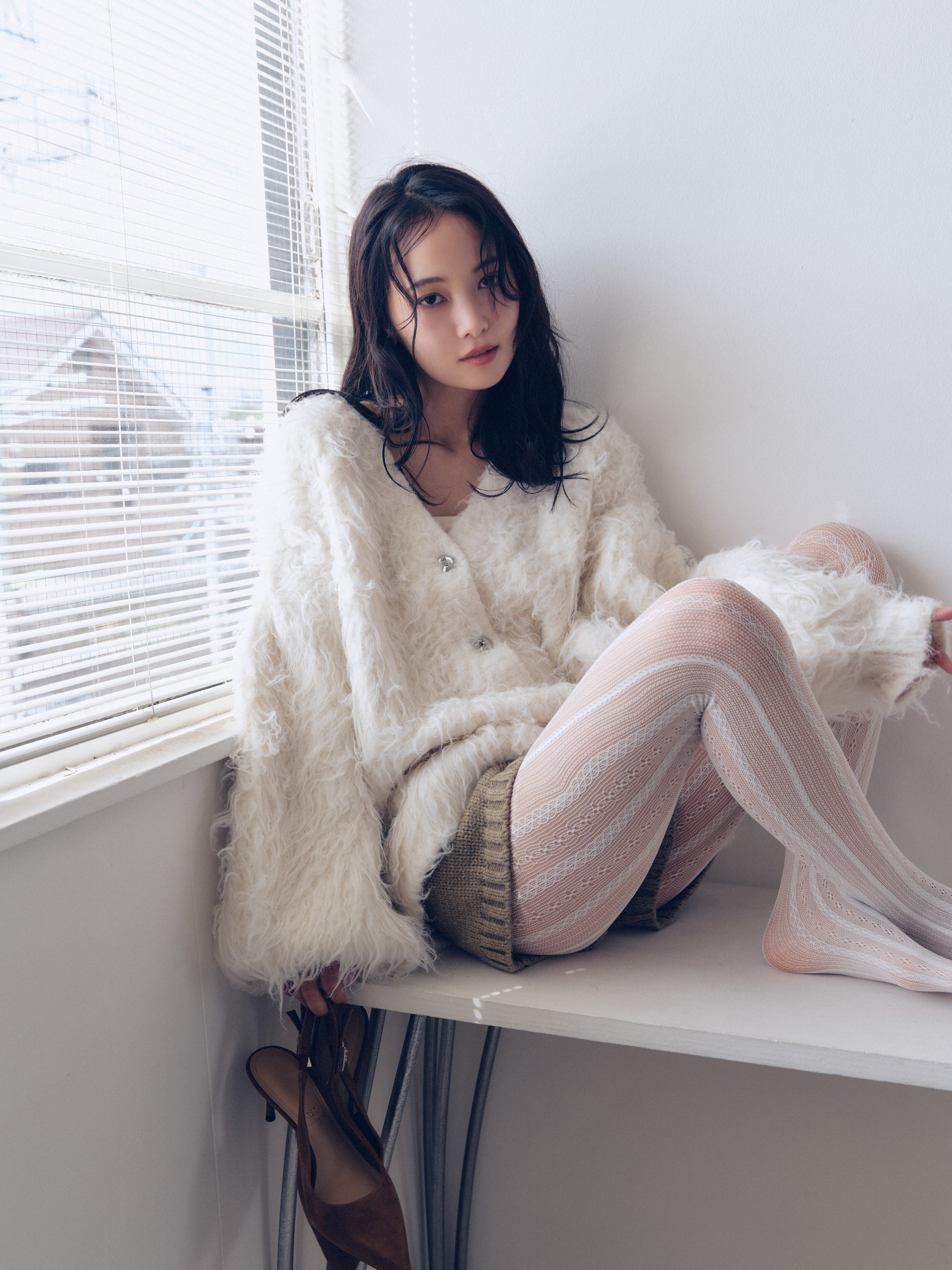 unique button knit cardigan