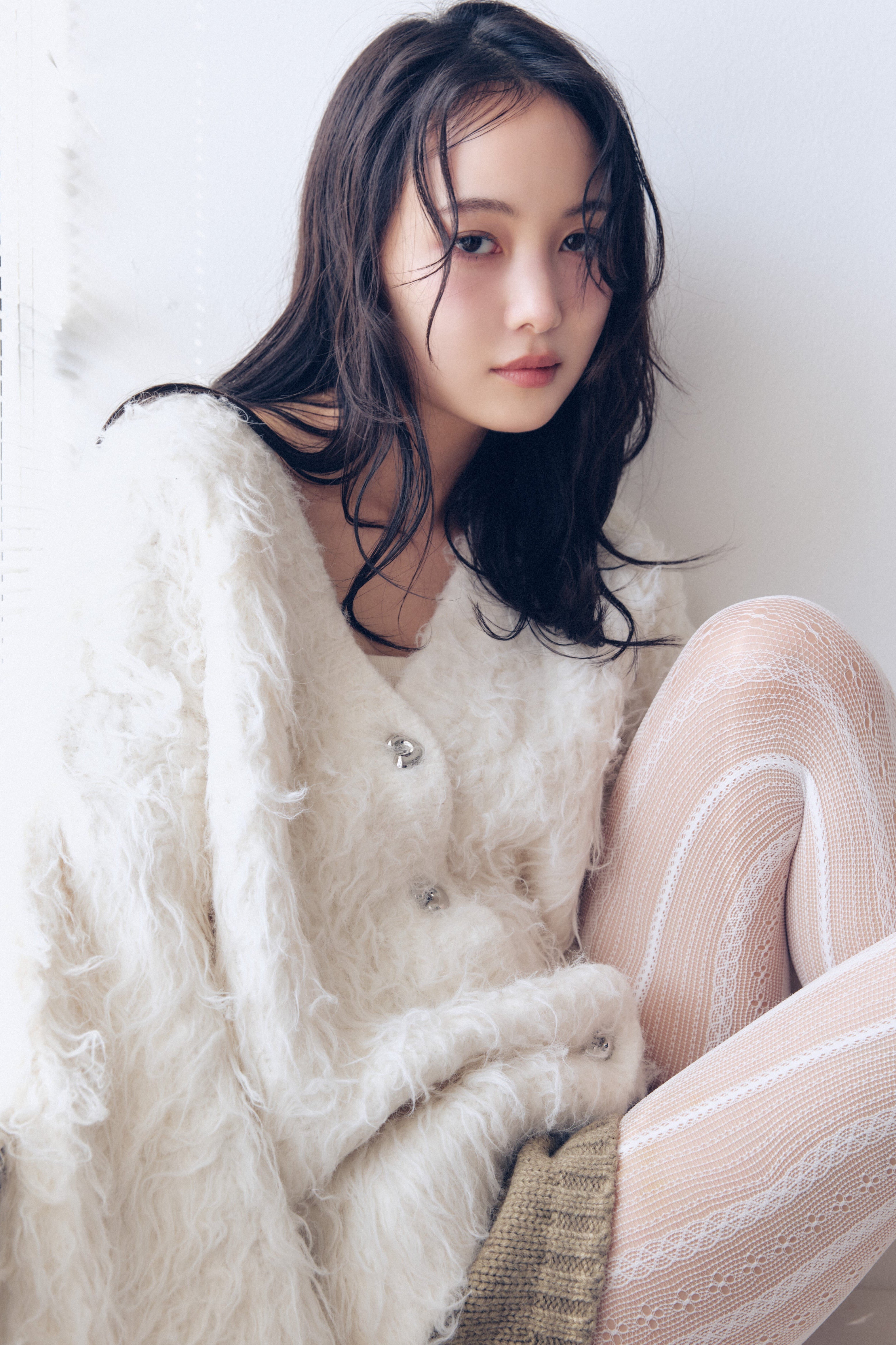 unique button knit cardigan