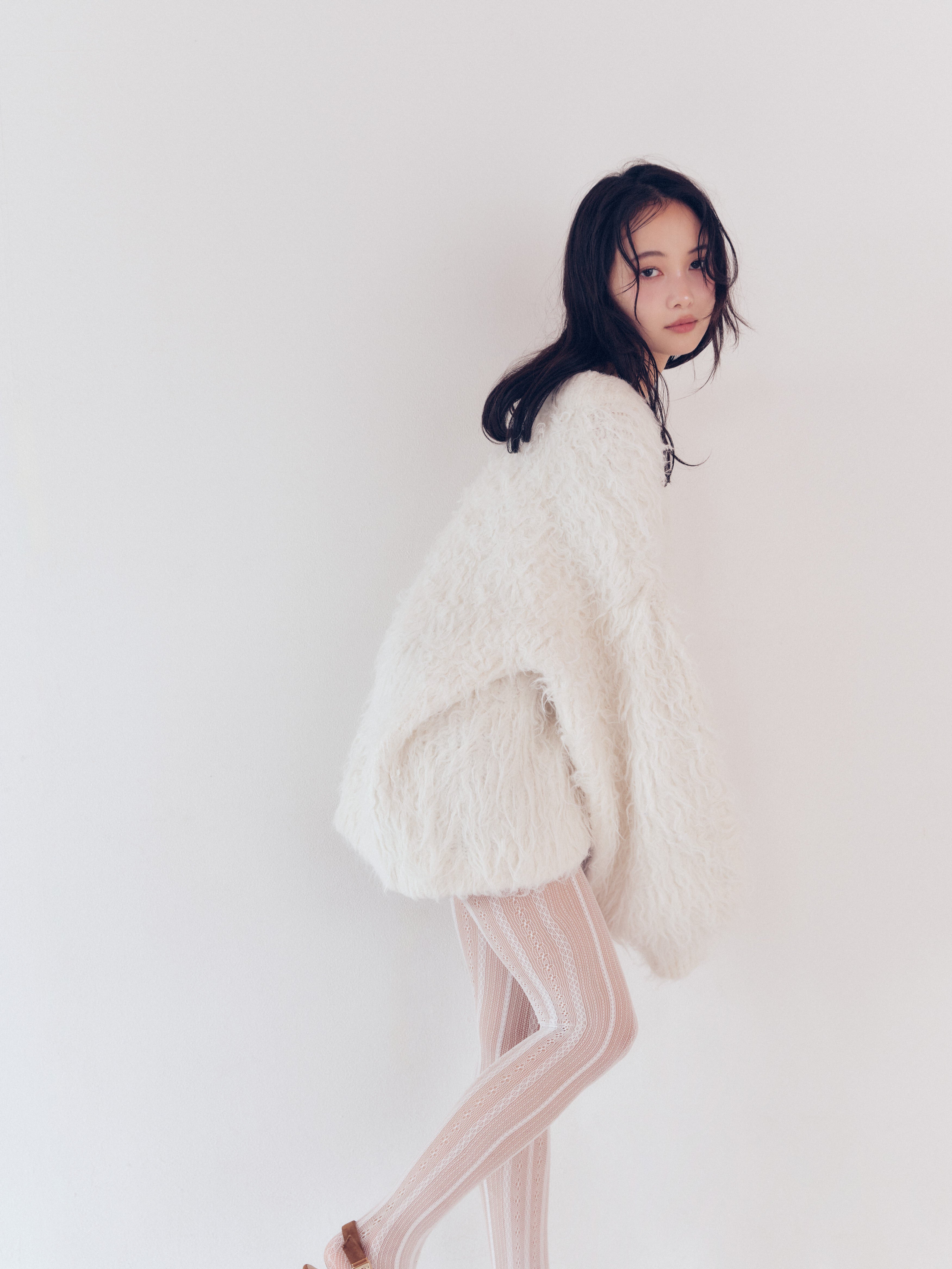 unique button knit cardigan