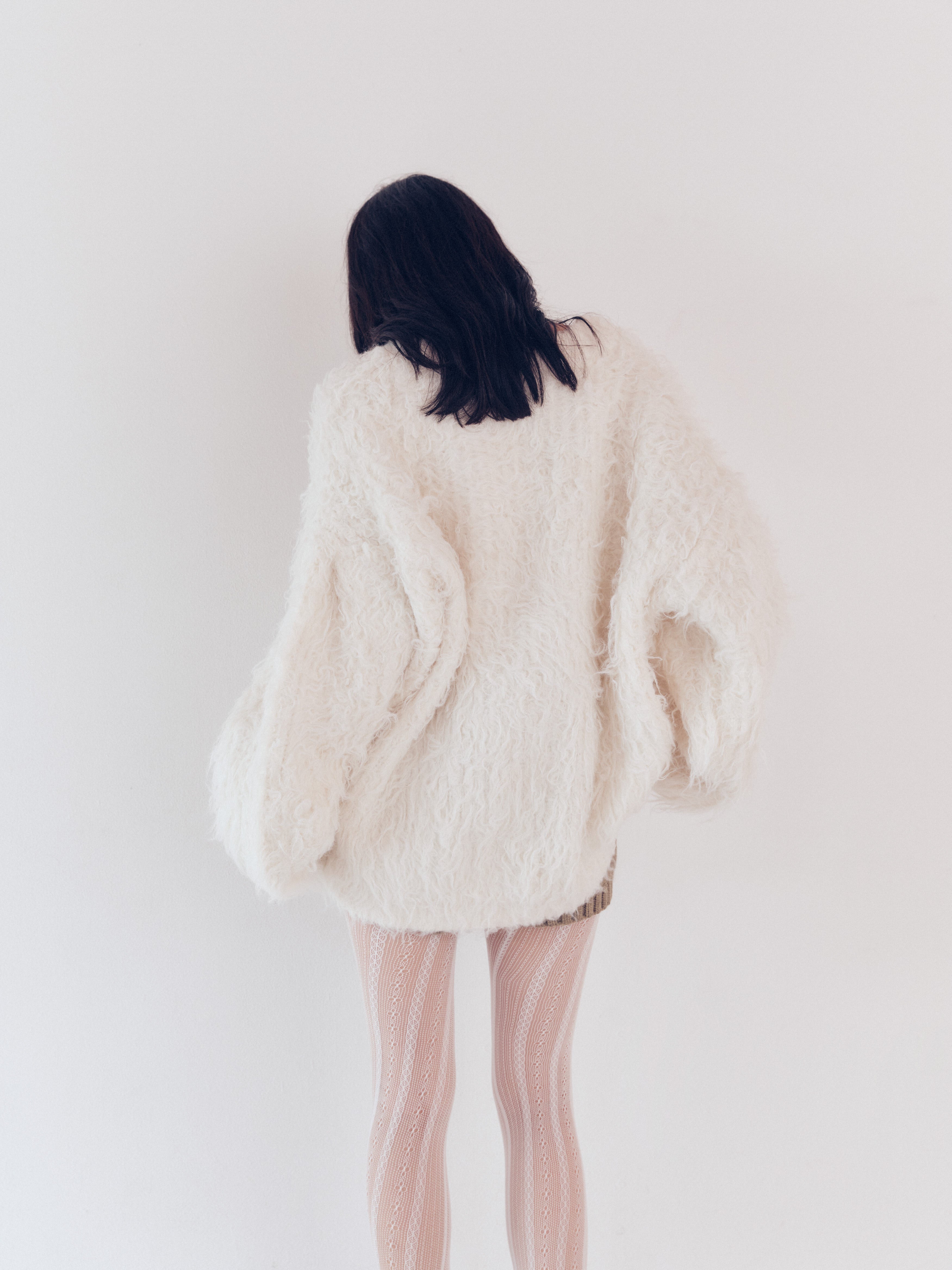 unique button knit cardigan