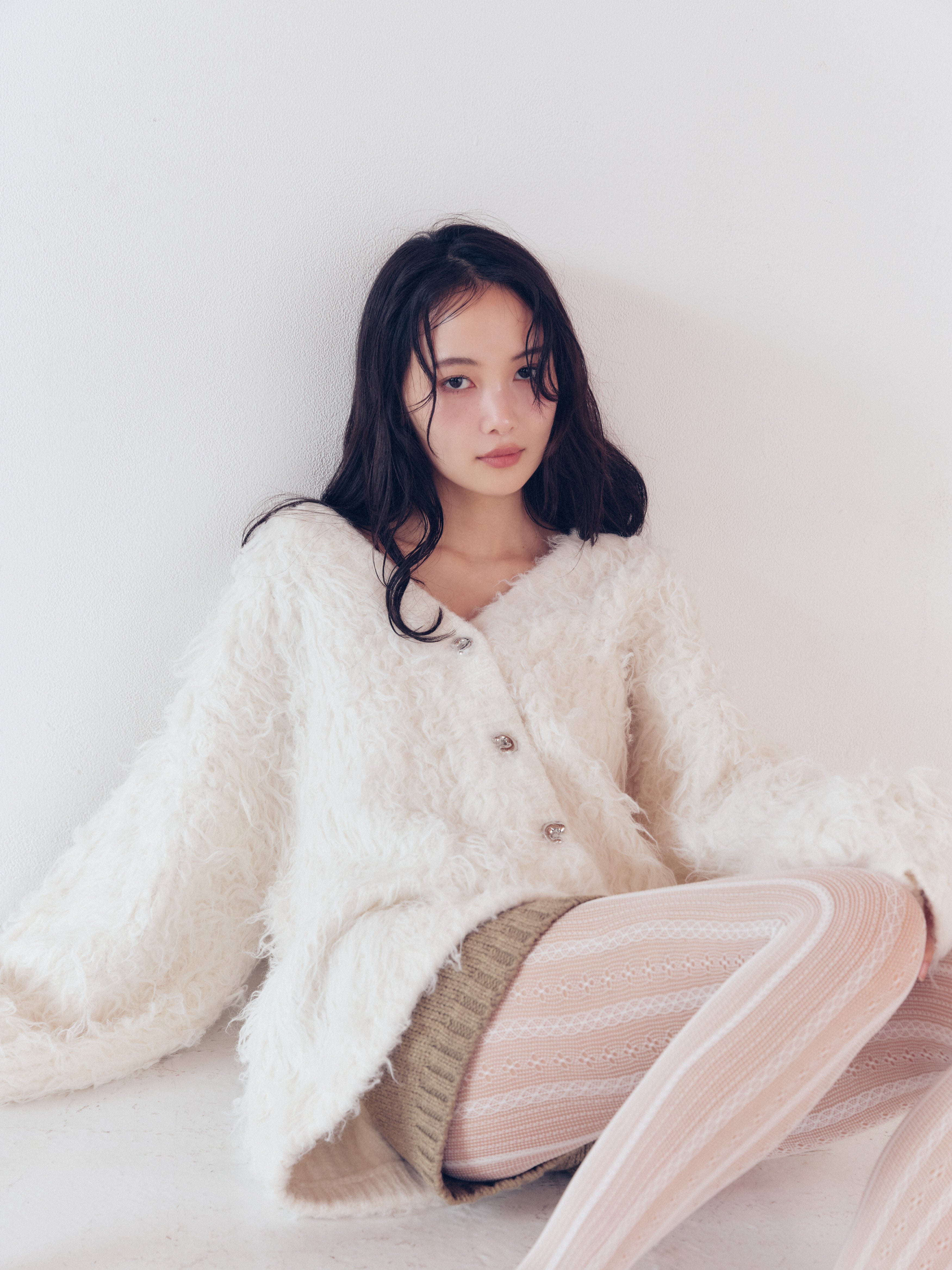 unique button knit cardigan