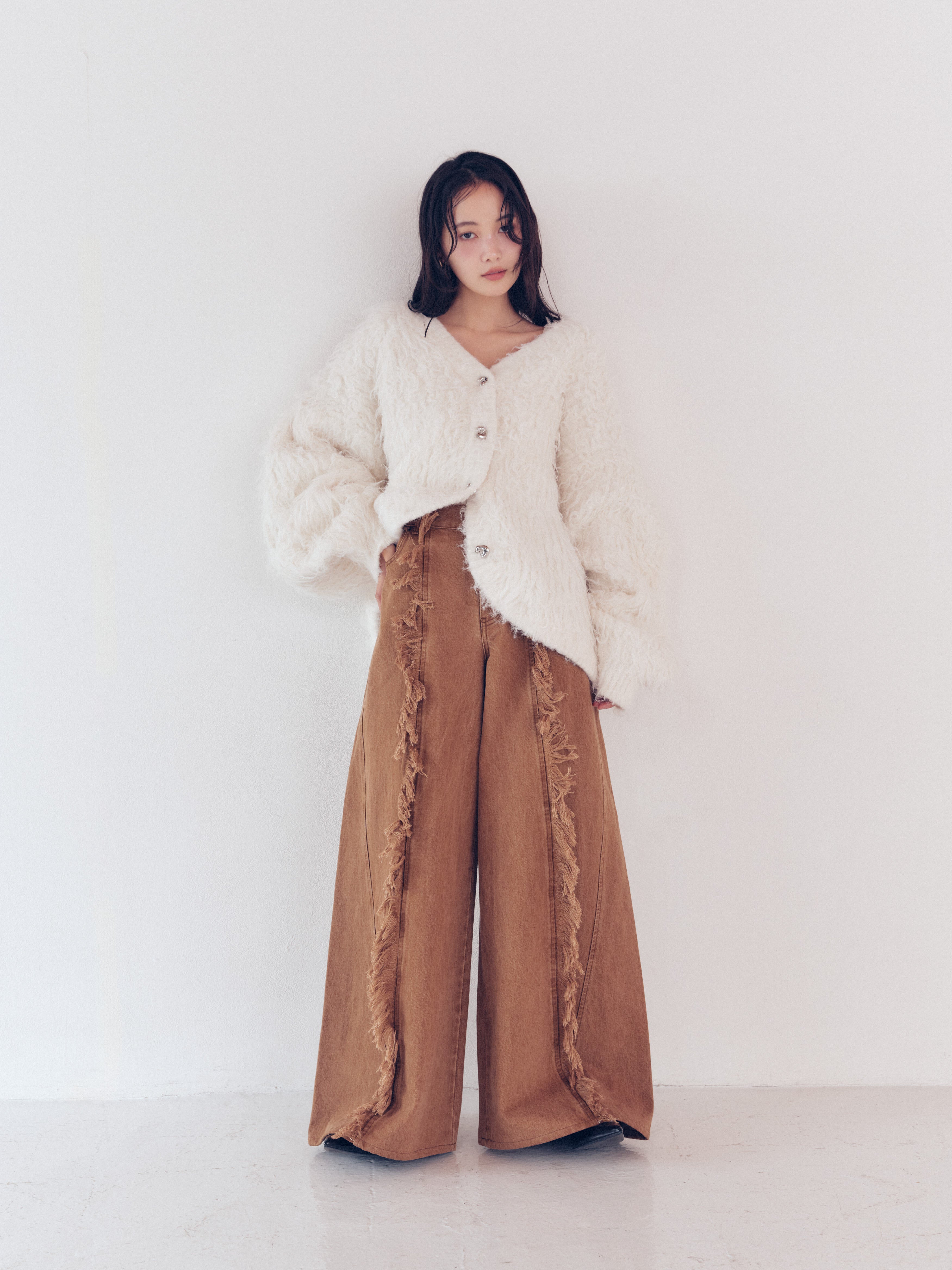 unique button knit cardigan