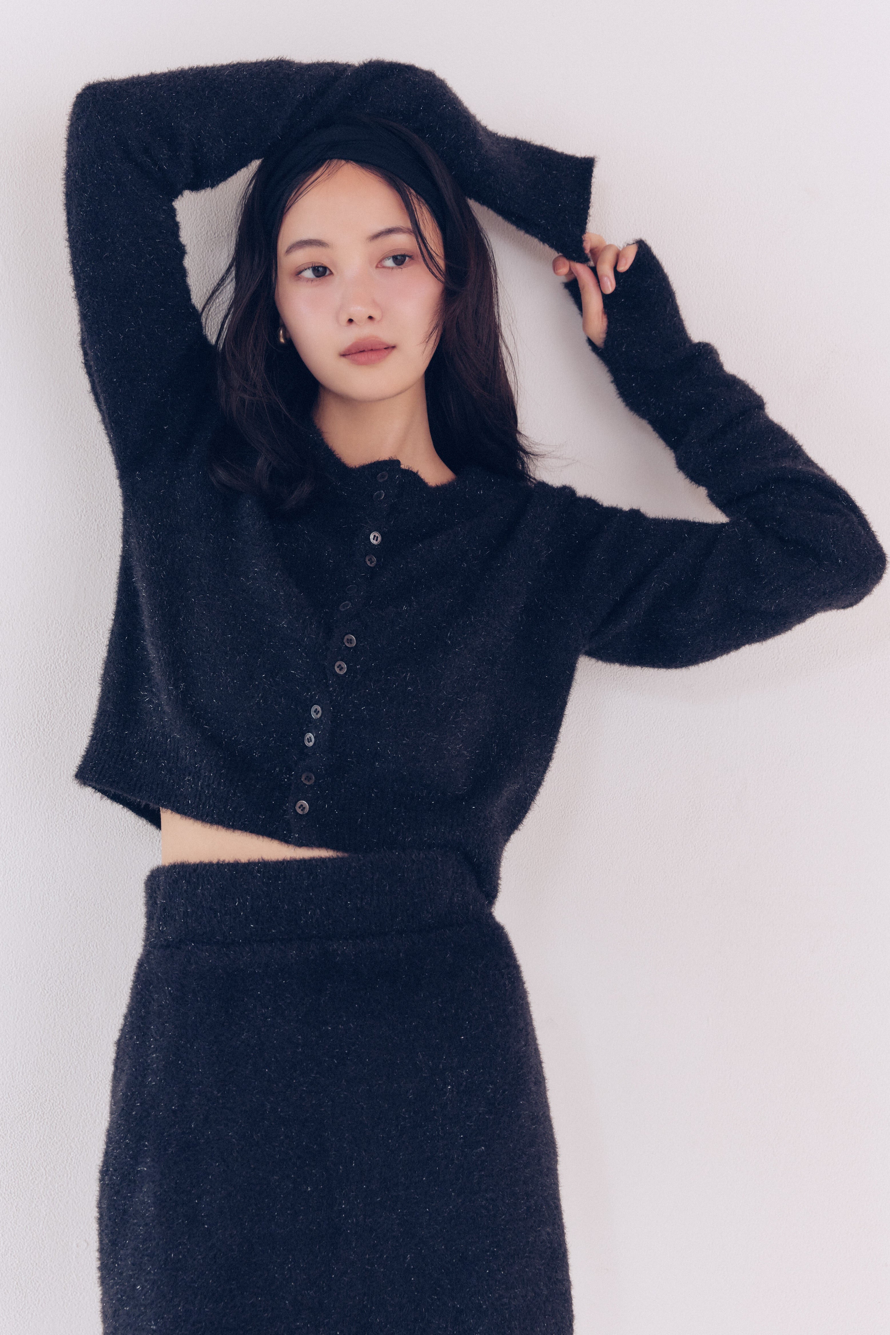 glitter long sleeve cardigan
