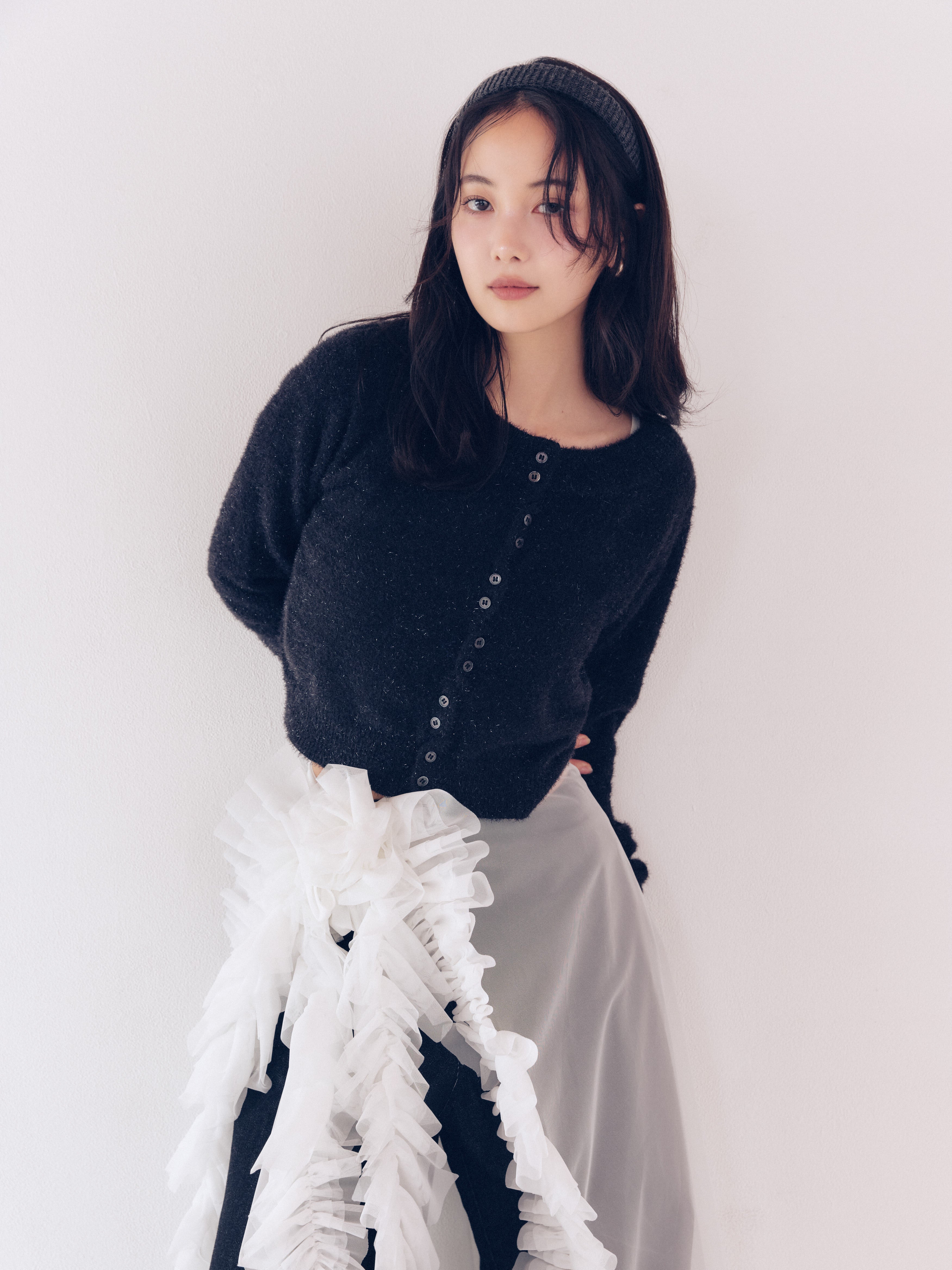 glitter long sleeve cardigan